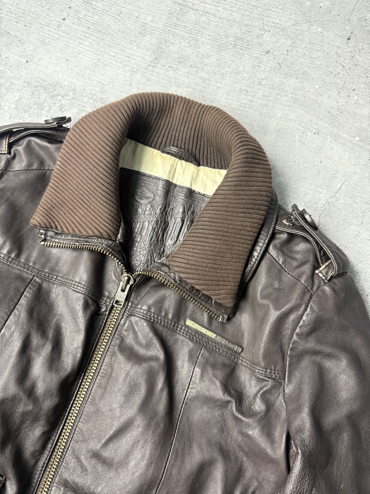 Vintage Vintage Midway Brown Leather Jacket Size US S / EU 44-46 / 1 - 4 Thumbnail