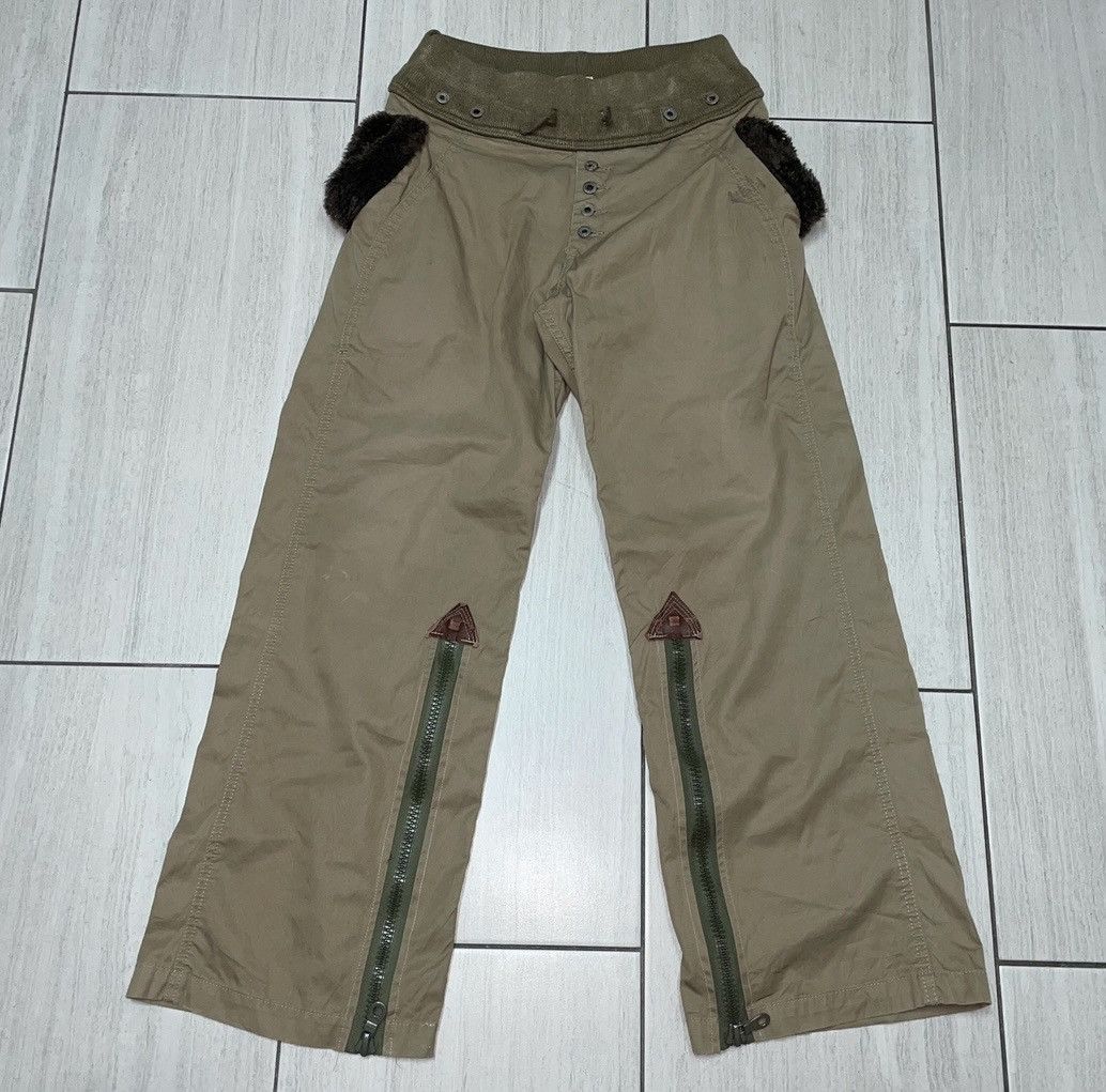 Kapital USN Olive Pant/ Trousers Furry Pockets