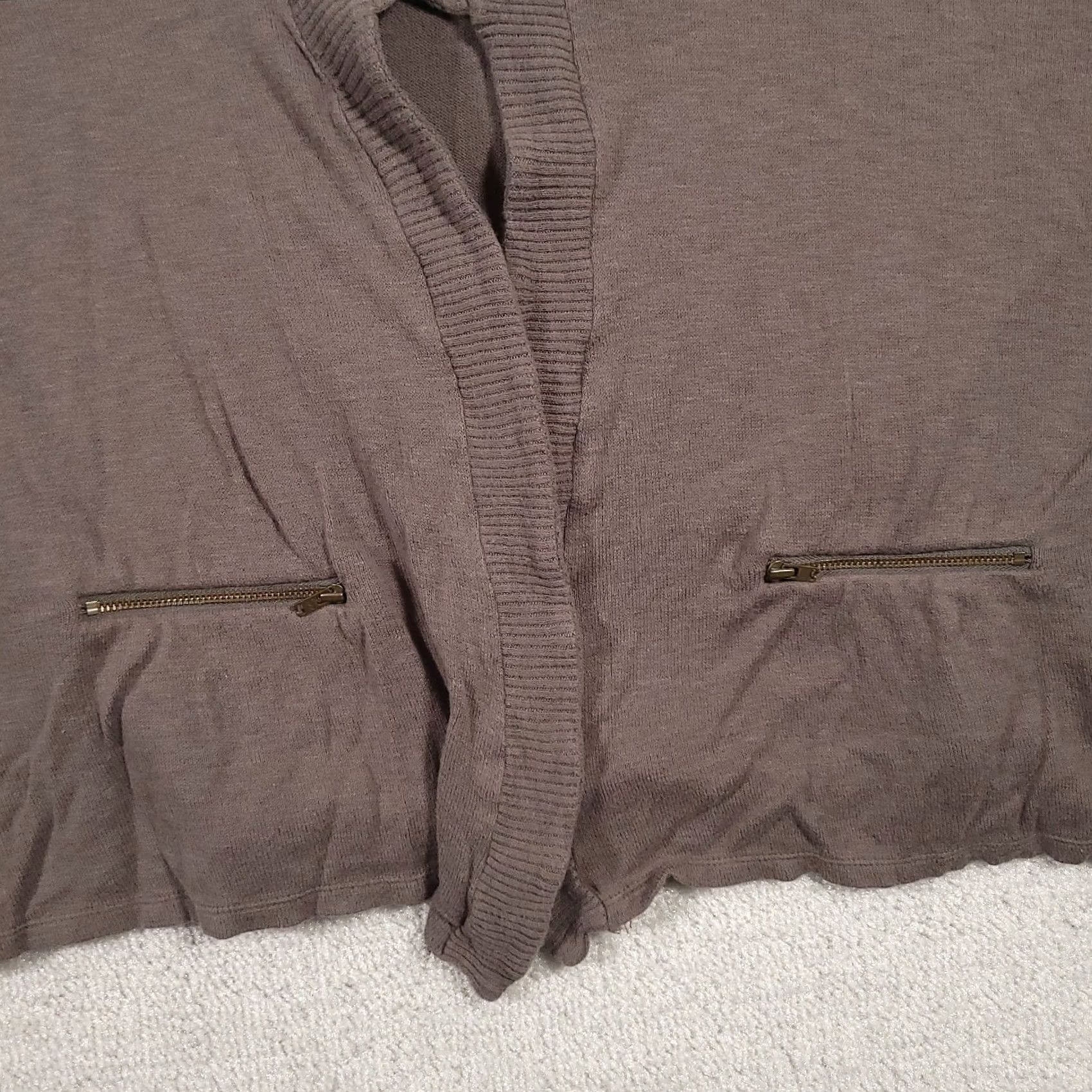 Vintage Maurices Women's Cardigan Open Front 2X Gray Knit Sweater Long Sleeve Casual Fall Winter Plus Size 2X Womens Mens Boys Girls Size XXL / US 16-18 / IT 52-54 - 4 Thumbnail