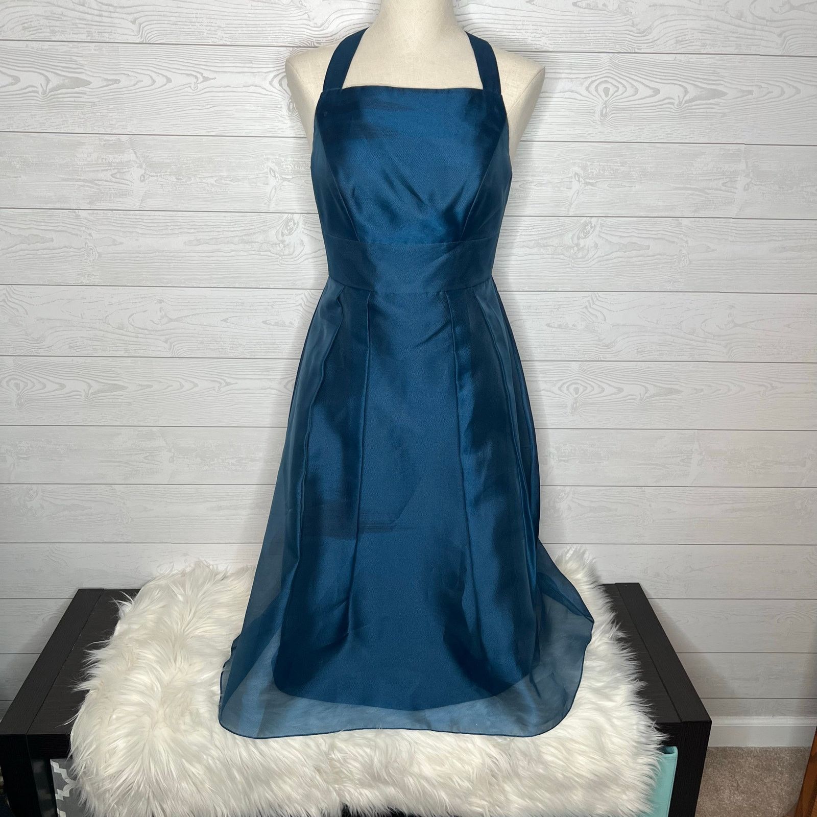 After Six After Six “Mousseline” midi navy formal dress Size 6 Size M / US 6-8 / IT 42-44 - 1 Thumbnail