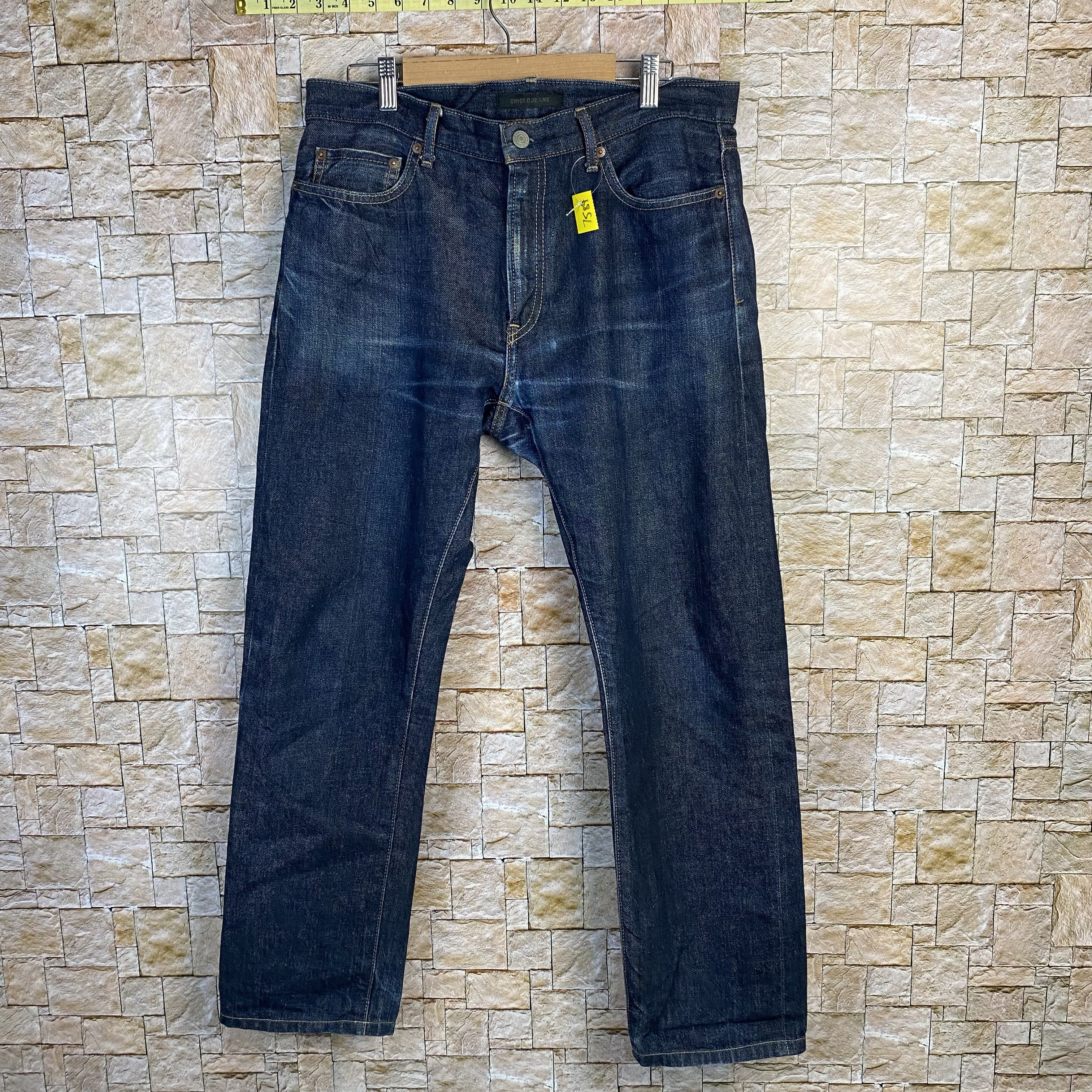 Japanese Brand Uniqlo blue selvedge vintage Denim Pants #7567 Size US 31 - 1 Thumbnail