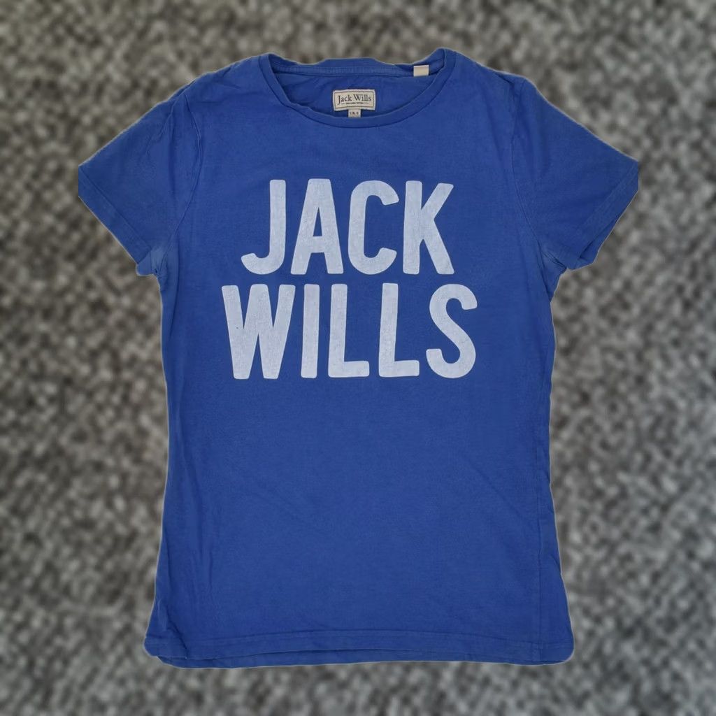 Jack Wills JACK WILLS Womens T-Shirt Top Blue Small Cotton Graphic AB40 Size M / US 6-8 / IT 42-44 - 1 Thumbnail
