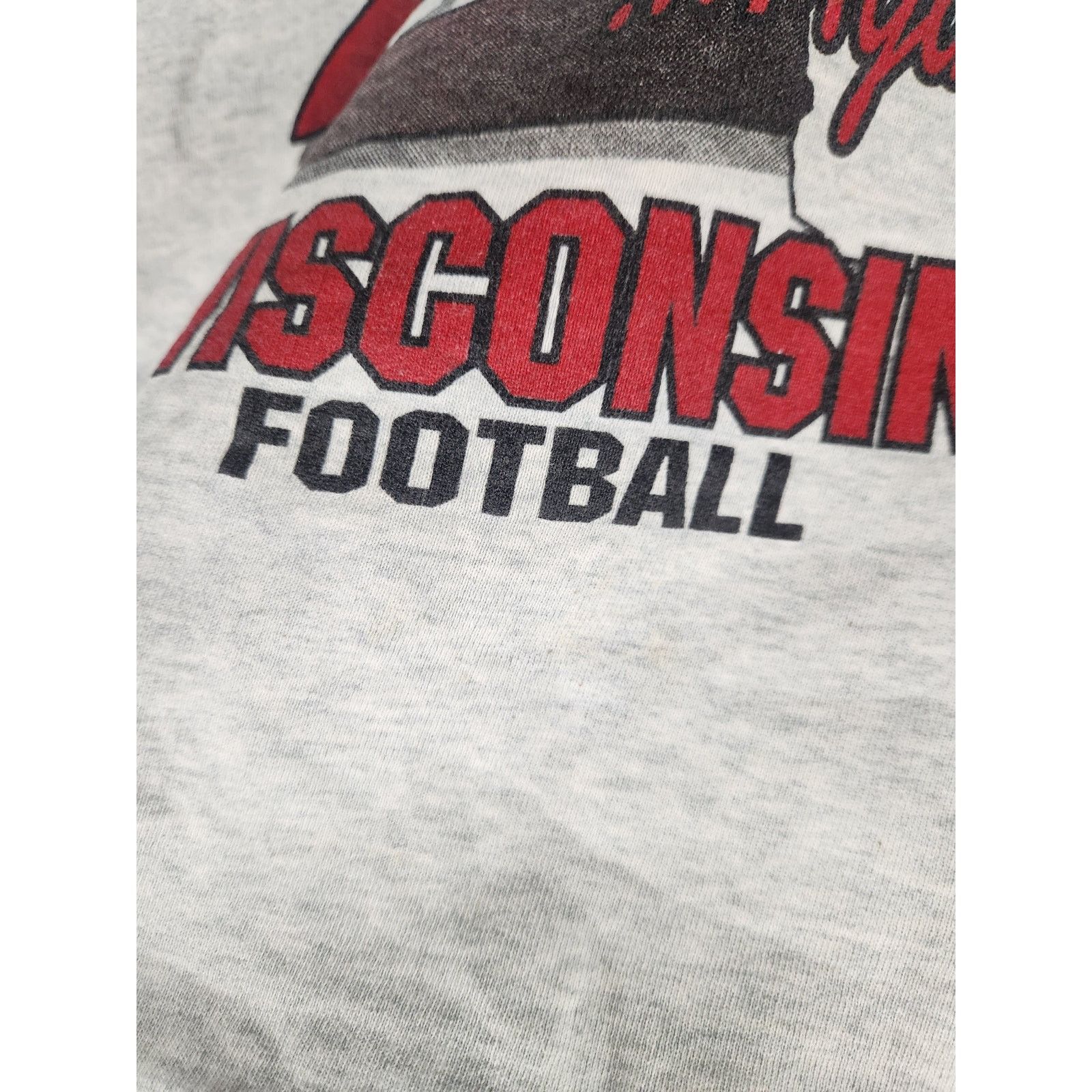 Fruit Of The Loom Vintage Y2K Wisconsin Football Crewneck Men's large Size US L / EU 52-54 / 3 - 4 Thumbnail