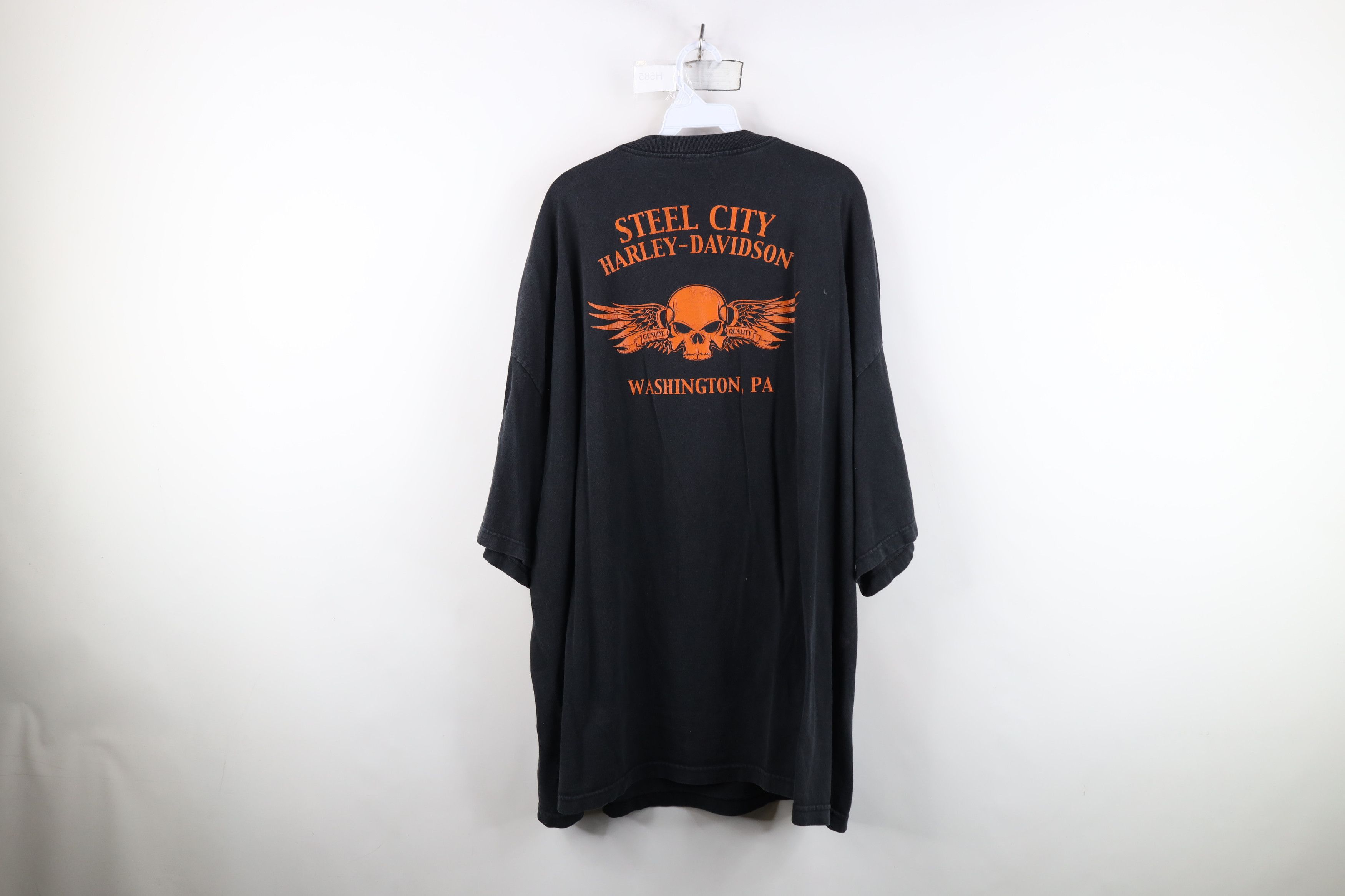 Harley Davidson Vintage Y2K Harley Davidson Skull Wings Steel City T-Shirt Size US XXL / EU 58 / 5 - 13 Thumbnail