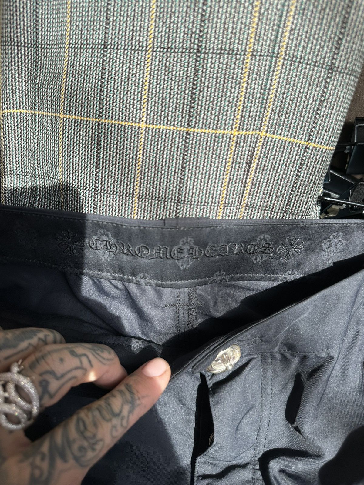 Chrome Hearts Chrome Hearts Nylon & Leather double knee pants mens jeans Size US 36 / EU 52 - 8 Thumbnail
