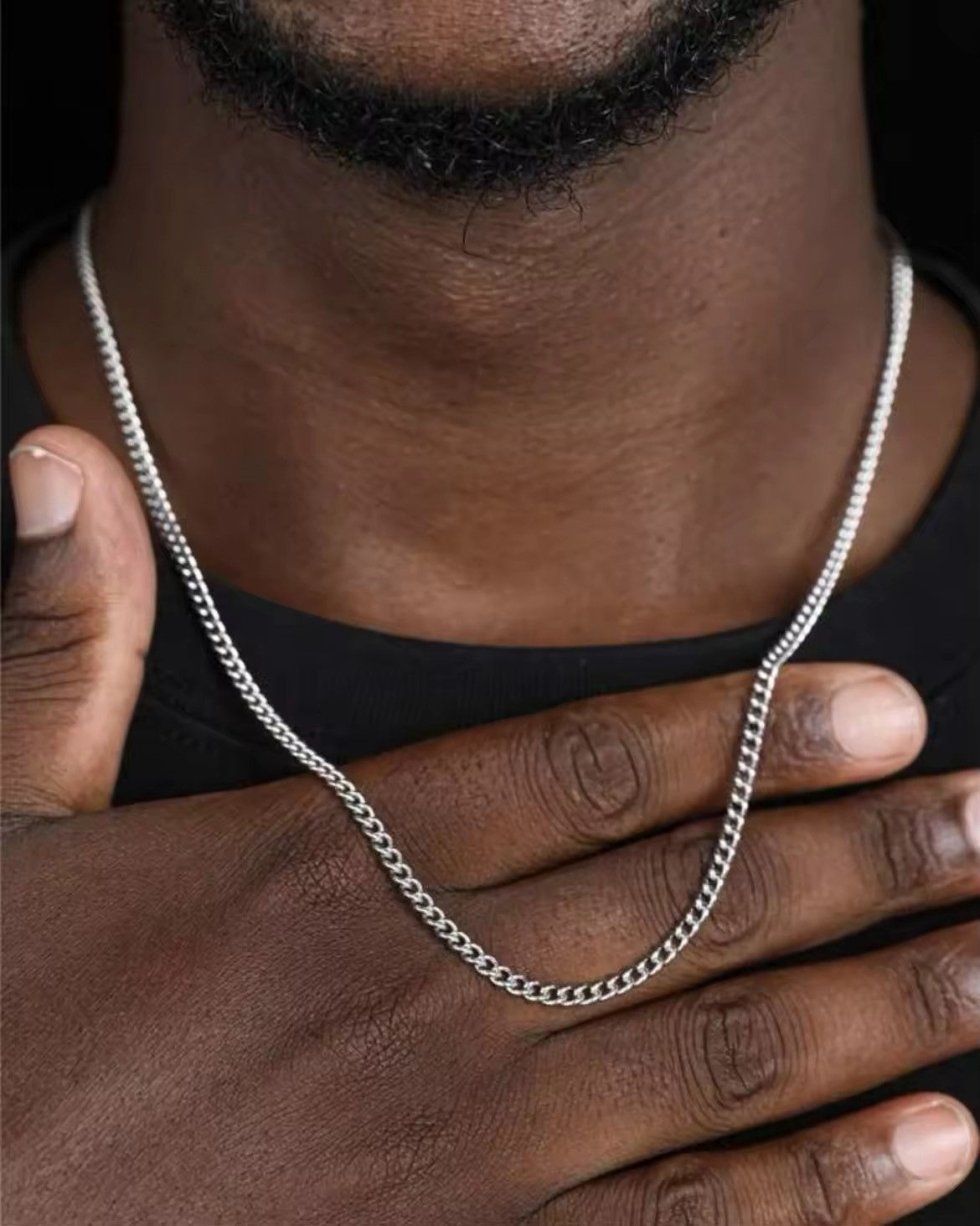 Jewelry 5mm Cuban Chain Necklace Size ONE SIZE - 3 Thumbnail