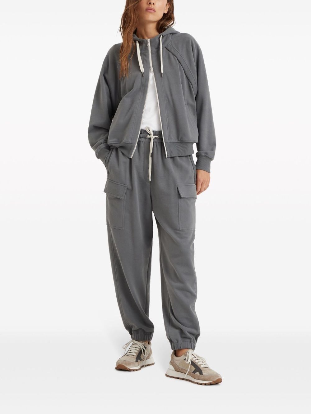 Brunello Cucinelli o1y0825 Hooded Sweatshirt in Lead Size L / US 10 / IT 46 - 5 Thumbnail