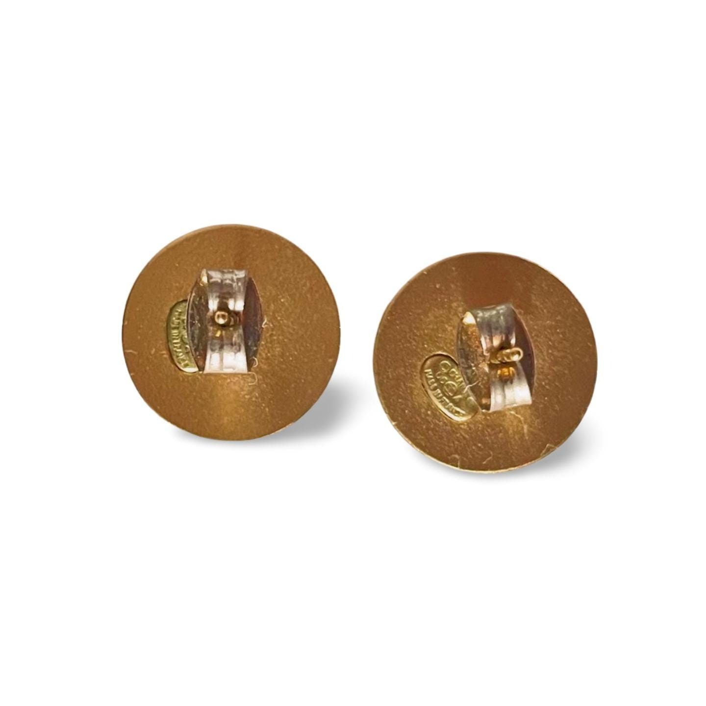 Chanel Vintage CHANEL golden round stud earrings with red crystals Size ONE SIZE - 4 Thumbnail