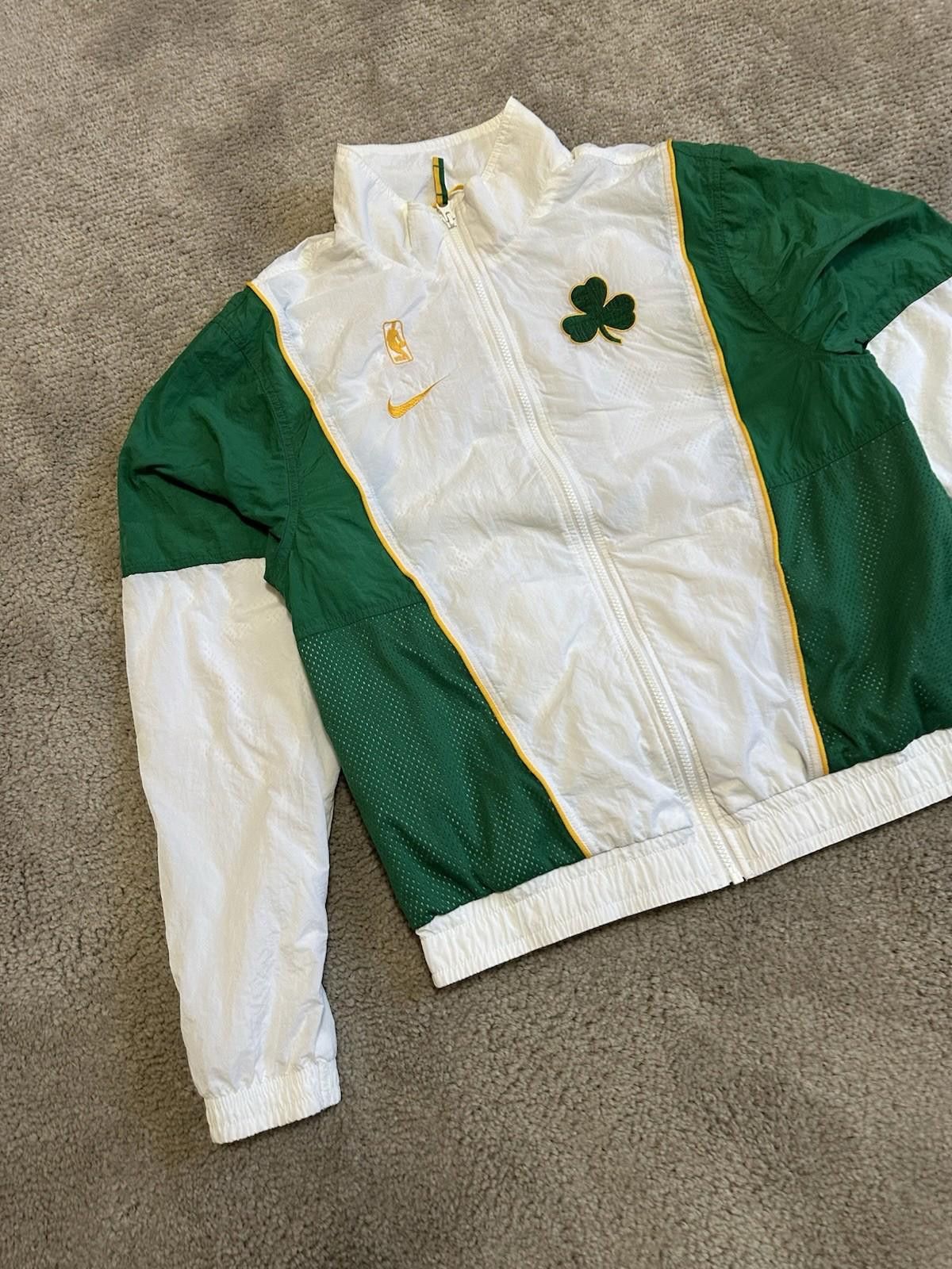 Nike Nike NBA Celtic Boston Basketball Track Jacket Sz M Size US M / EU 48-50 / 2 - 2 Thumbnail