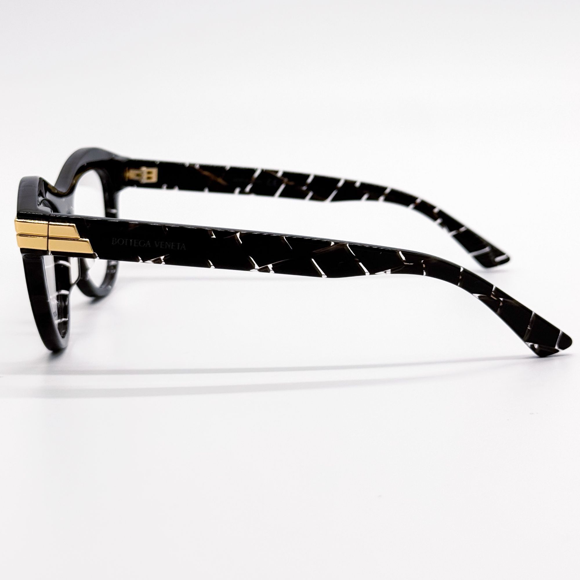 Bottega Veneta NEW BOTTEGA VENETA EYEGLASSES BV1105O 003 CAT EYE HAVANA/WHI Size ONE SIZE - 5 Thumbnail