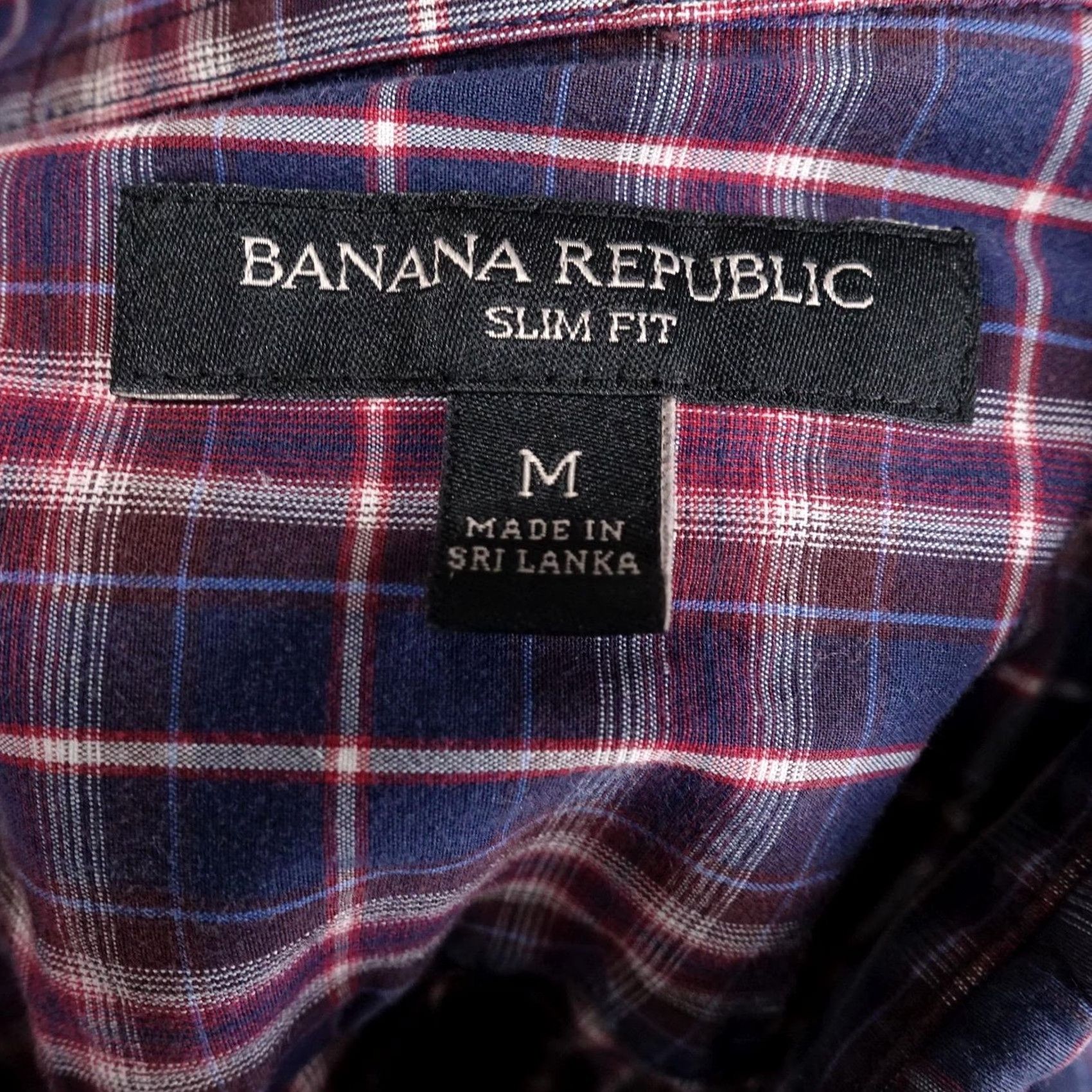 Banana Republic VINTAGE Banana Republic Pearl Snap Shirt Mens M Blue Plaid Long Sleeve Button-Up Slim Fit Size US M / EU 48-50 / 2 - 6 Thumbnail
