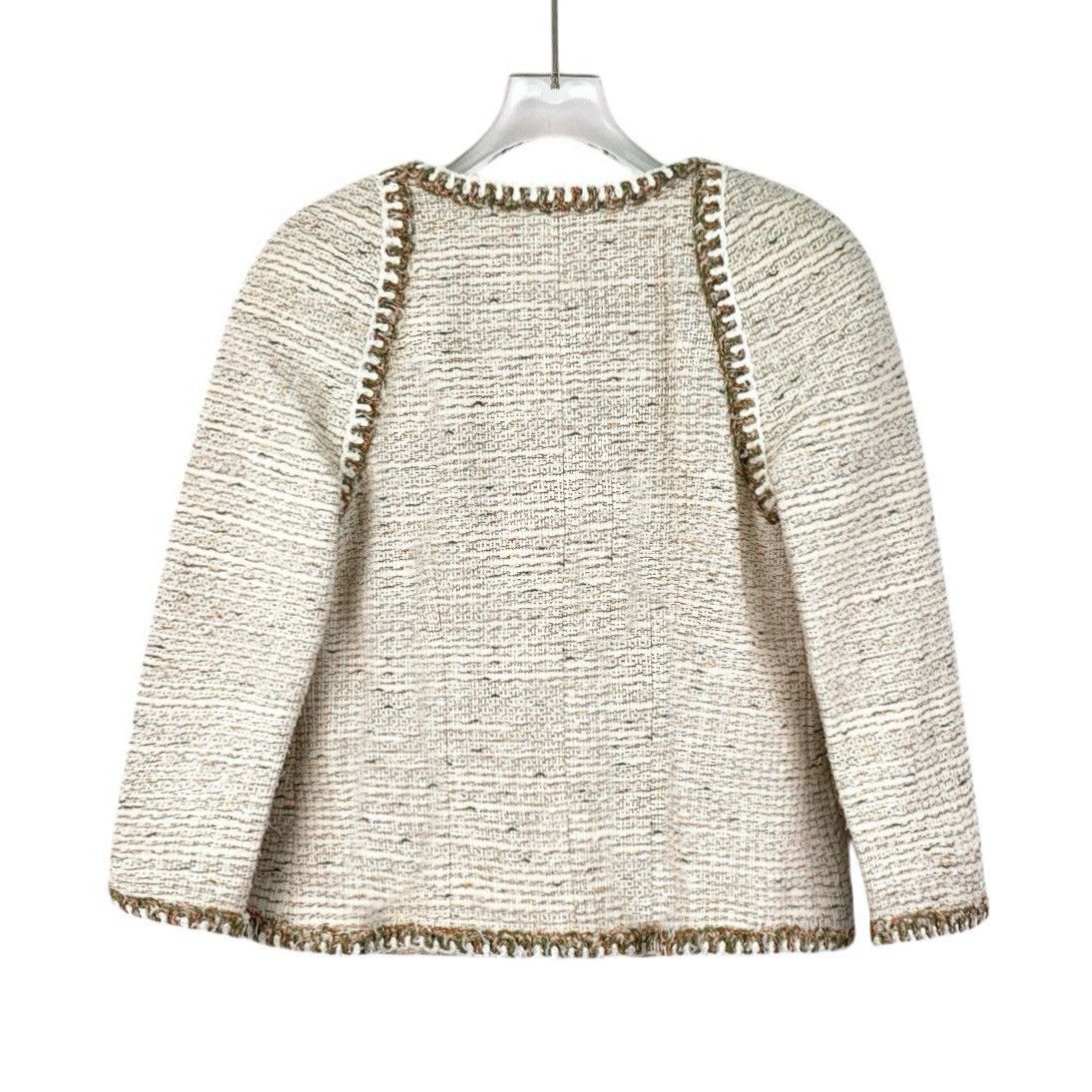 Chanel Chanel Greek Collection Beige Gold Tweed Woven Jacket Size XS / US 0-2 / IT 36-38 - 2 Thumbnail