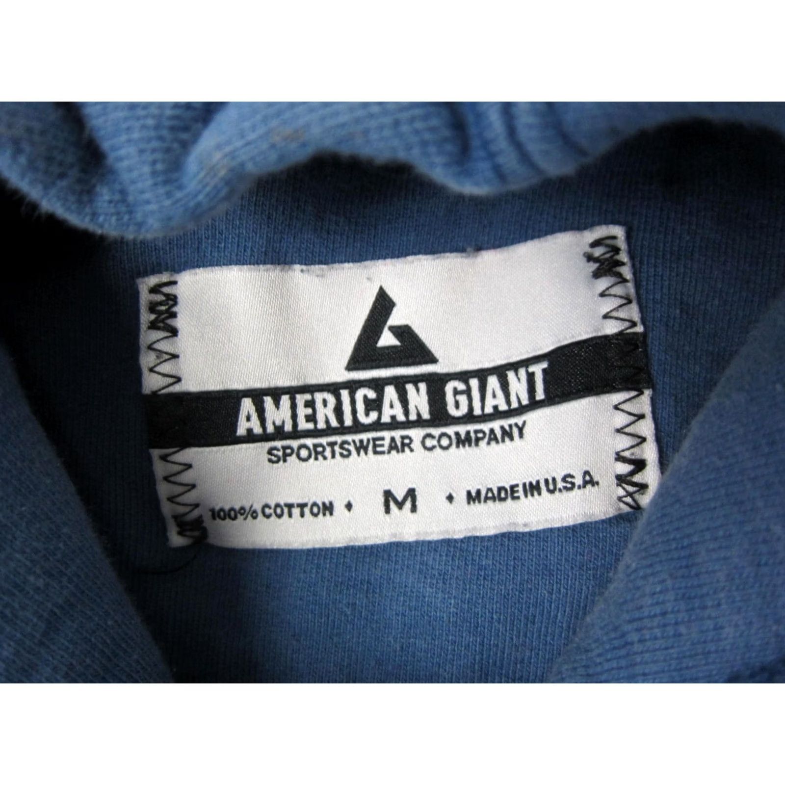 Vintage American Giant Hoodie Adults M Blue Sweatshirt Pullover Logo Regular Fit USA 90s Theme Mens Size US M / EU 48-50 / 2 - 5 Thumbnail