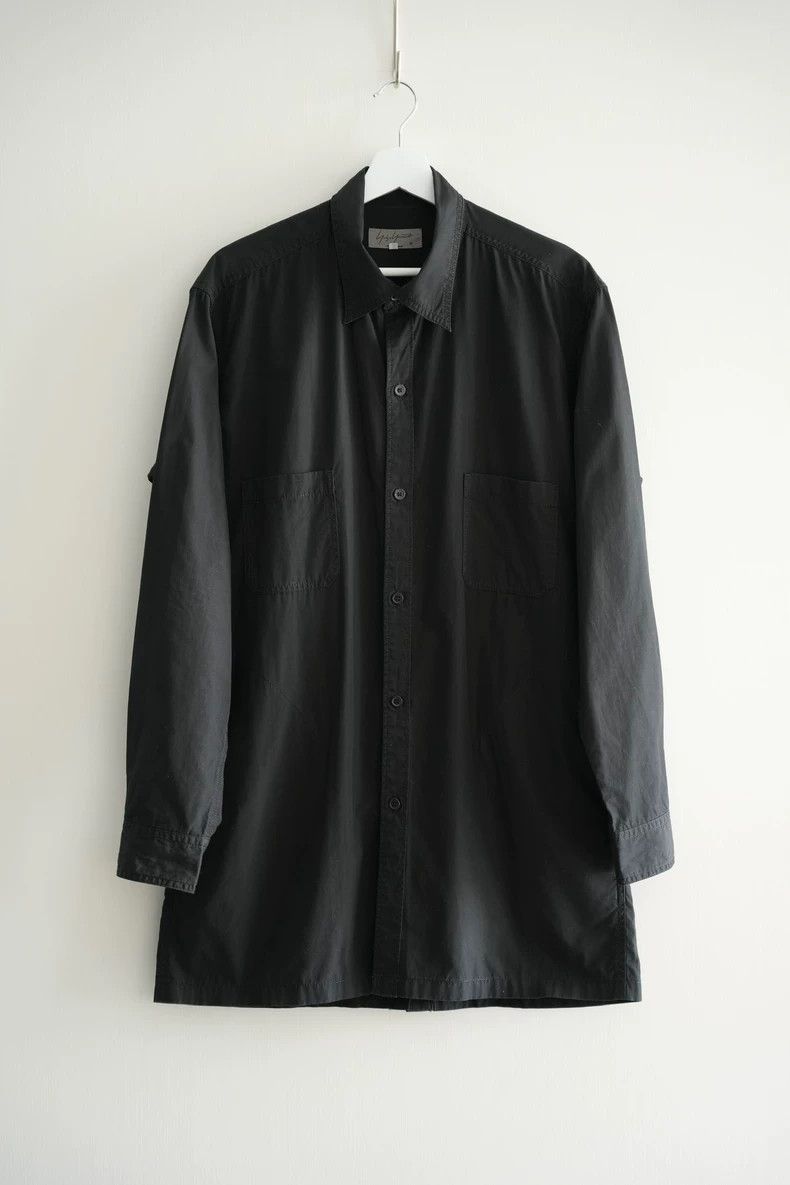 Yohji Yamamoto 19ss Back Button Black Shirt -DMC