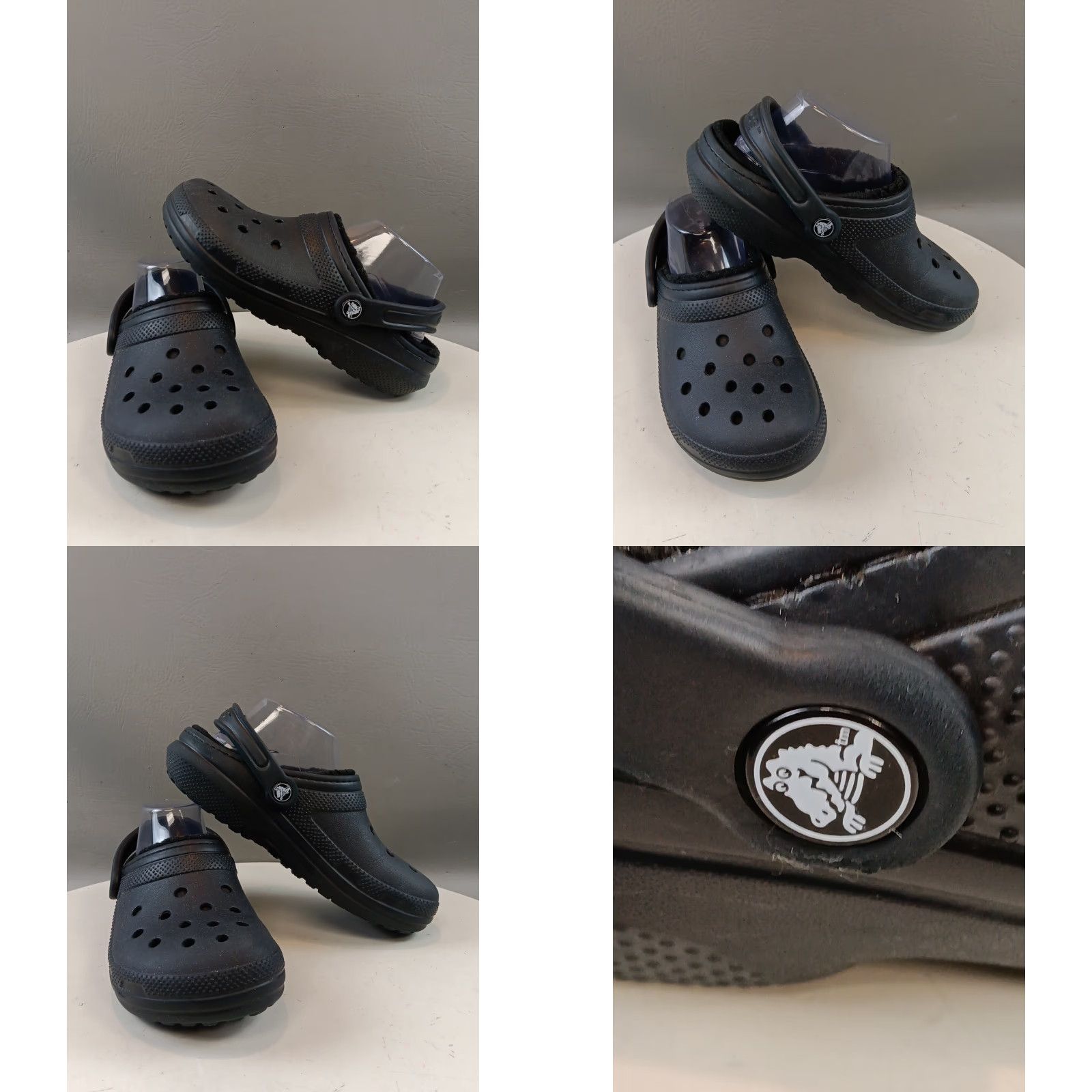 Crocs Crocs Women’s Sandal Slip-On Black Faux Fur Lining Lightweight Clog Sandals 7 US Women Size US 7 / IT 37 - 10 Thumbnail