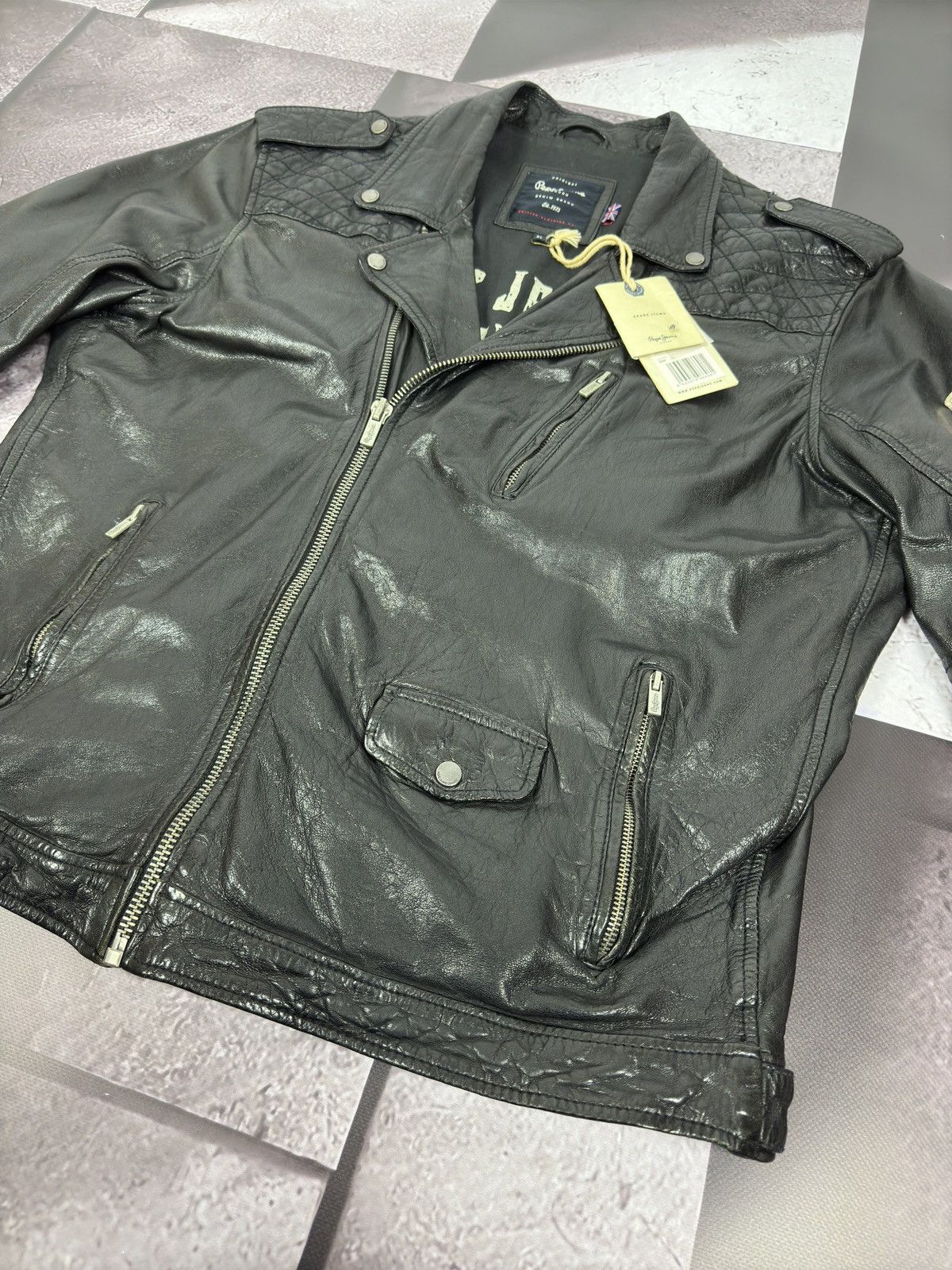 Other × Pepe Jeans × Vintage Pepe Jeans Lather Jacket Size US XL / EU 56 / 4 - 4 Thumbnail