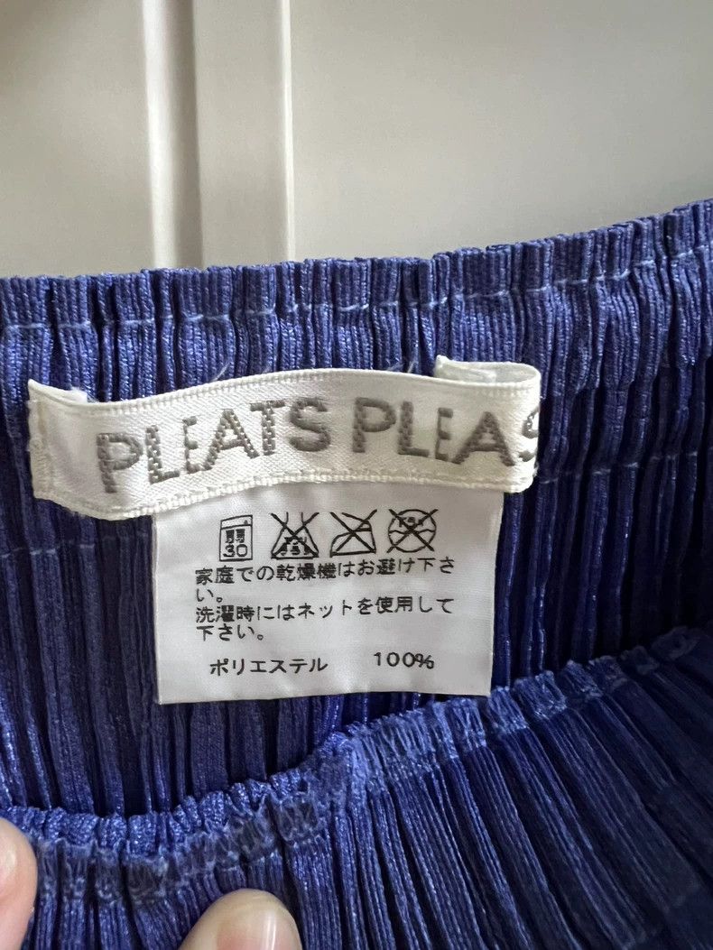 Issey Miyake Issey Miyake size:3 Blue pleated cream puff skirt Size 23" - 4 Thumbnail