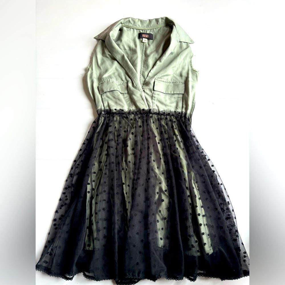 Diesel Y2K Diesel denim and Lace Dress Size XS / US 0-2 / IT 36-38 - 1 Thumbnail