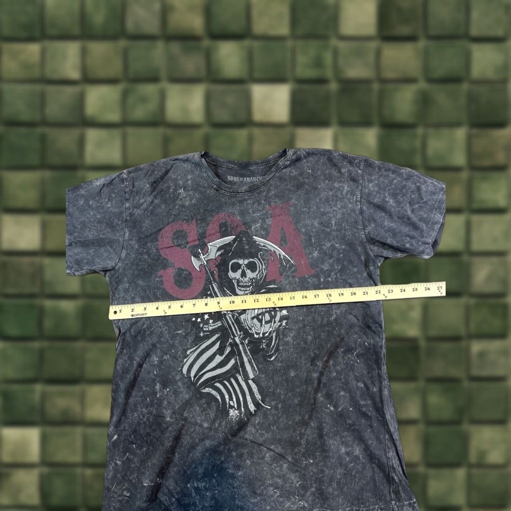 Vintage Sons of Anarchy Shirt Short Sleeve T-Shirt 2014 Grey Tye Dye Reaper Flag Size XL Mens Size US XL / EU 56 / 4 - 1 Thumbnail