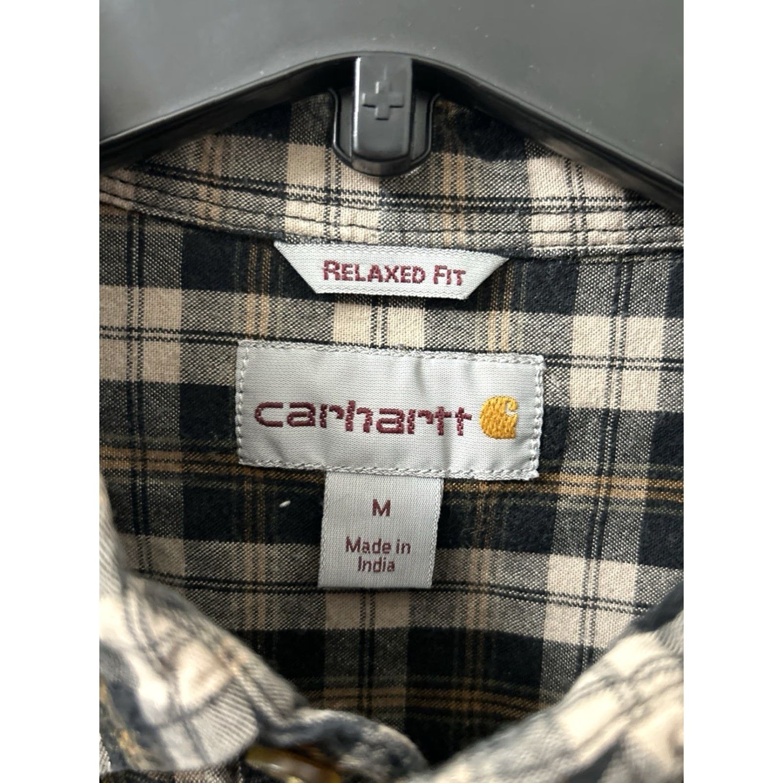 Carhartt Carhartt Shirt Mens M Brown Oxford Plaid Relaxed Button Down L/S Pockets 102214 Size US M / EU 48-50 / 2 - 7 Thumbnail