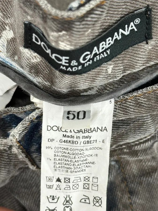Dolce & Gabbana 2010s Dolce & Gabbana Grey Smoked Hybrid Denim Jeans Size US 32 / EU 48 - 11 Thumbnail