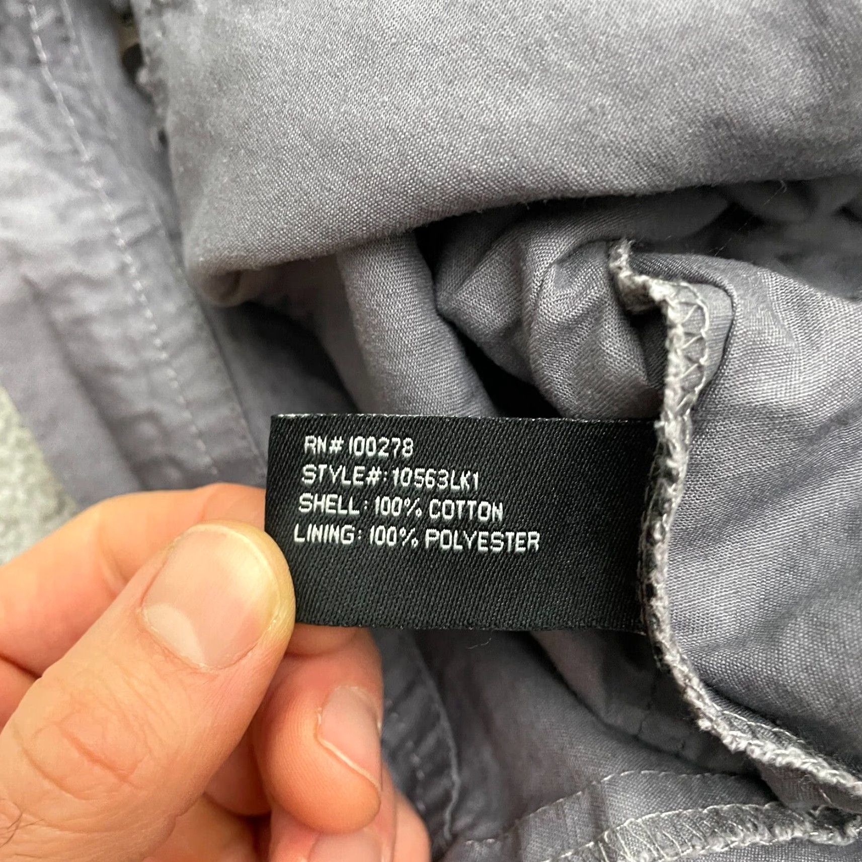 Vintage LAST KISS Jacket Womens L Gray Full Zip Belted Pockets Short Sleeve Casual Mid-Length All Seasons Size 36" / US 14 / IT 50 - 2 Thumbnail