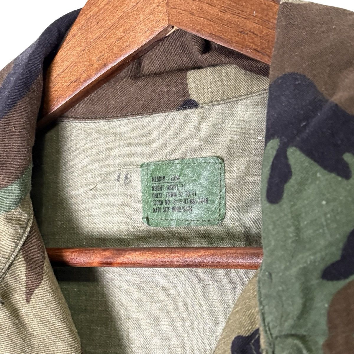 Other Vintage 80s Woodland Camo Combat Coat Military Men's Med L Size US M / EU 48-50 / 2 - 4 Thumbnail