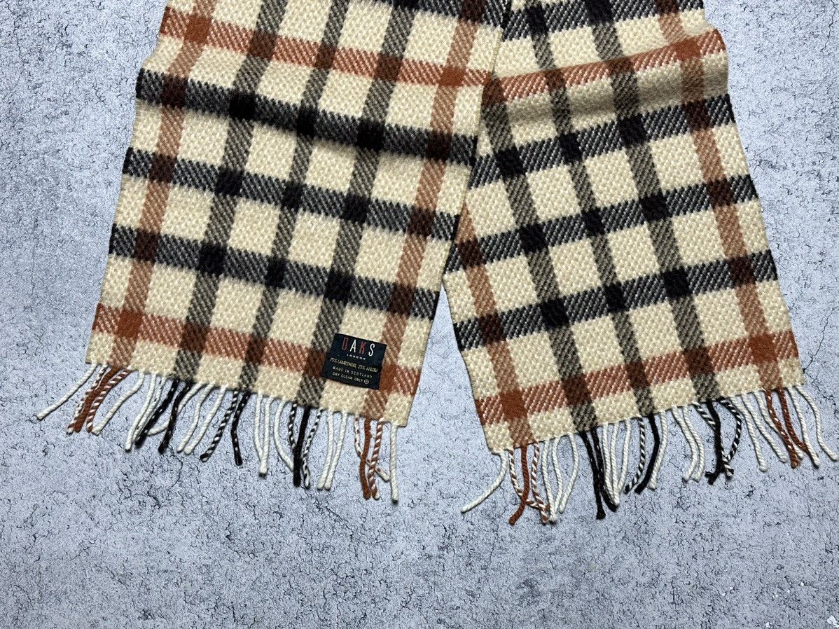 DAKS Daks London Iconic Checked Lambswool Scarf Size ONE SIZE - 2 Thumbnail