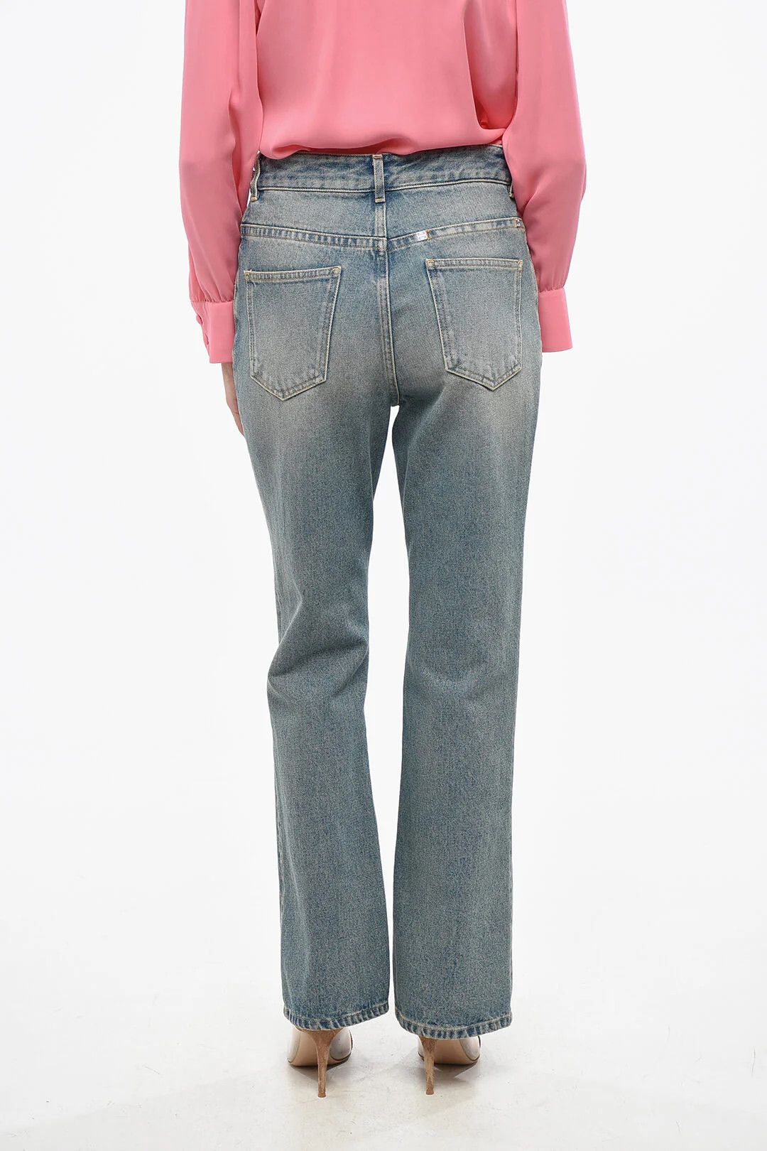 Givenchy og1mm0326 Bootcut Jeans in Light Blue Size 28" / US 6 / IT 42 - 2 Thumbnail