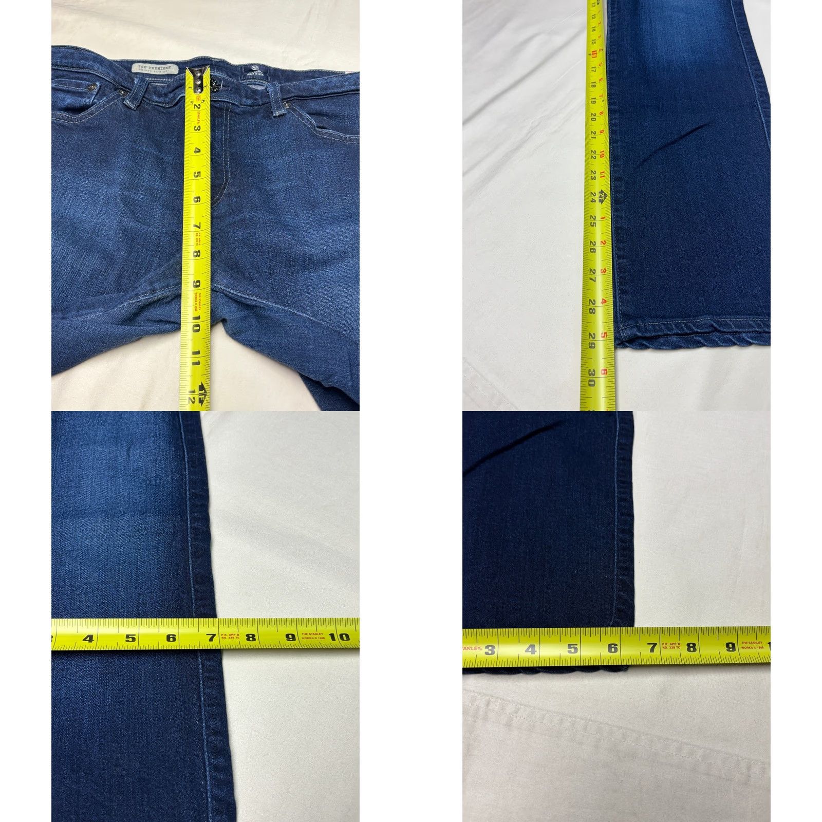 Vintage AG Adriano Goldschmied The Premiere Skinny Straight Jeans Dark Wash 32 X 29 USA Womens Jeans Size 24" / US 00 / IT 34 - 9 Thumbnail