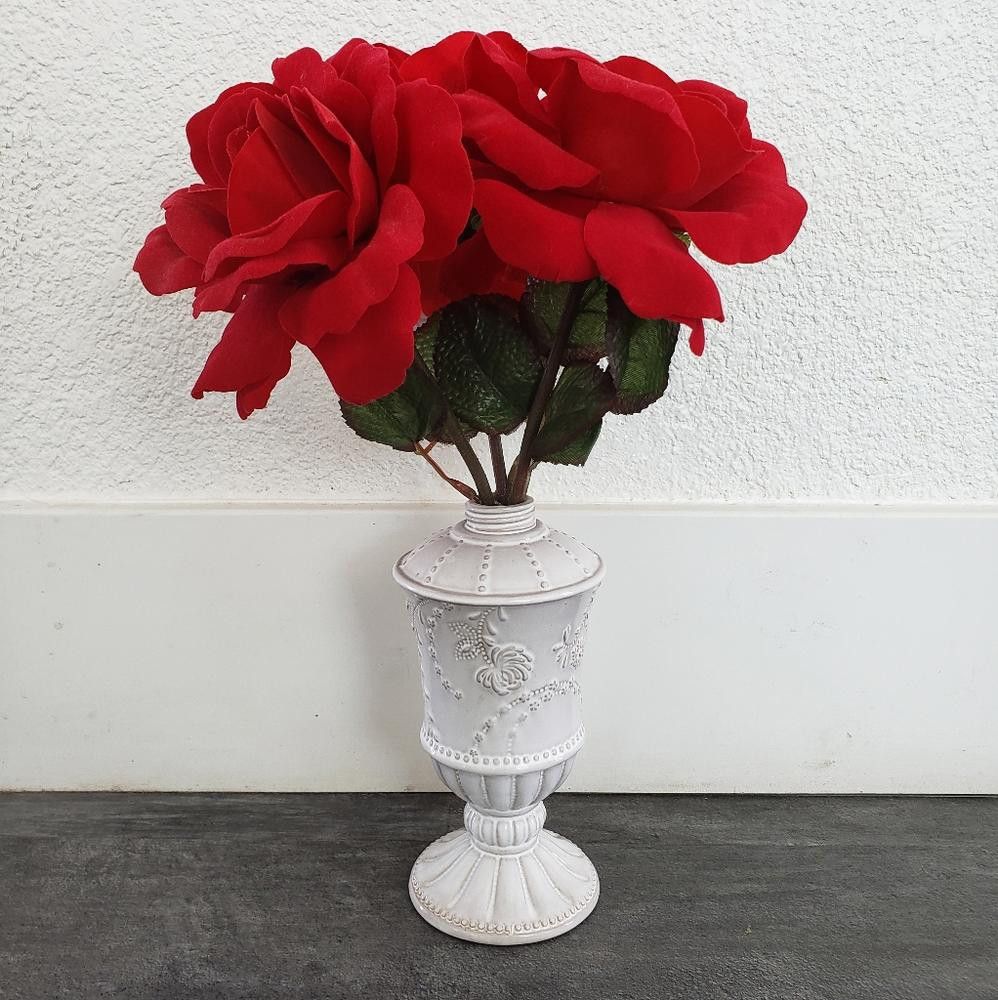 Designer White Rose Victorian Vase Decor Size ONE SIZE - 2 Thumbnail