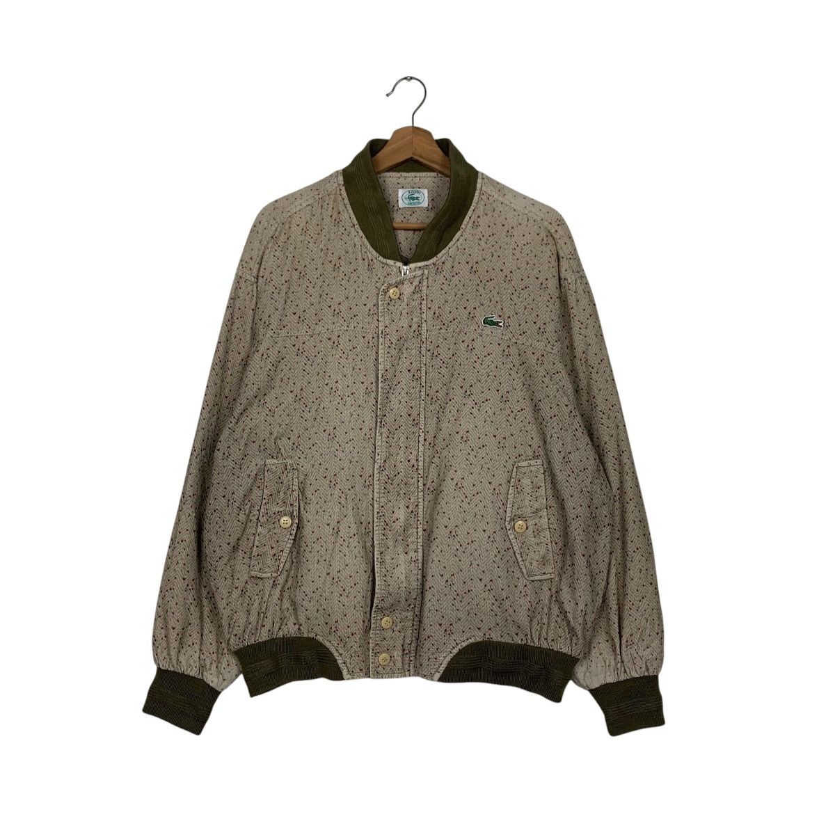 Lacoste 90’s IZOD LACOSTE Speckled Pattern Bomber Jacket #2827-C127 Size US XL / EU 56 / 4 - 1 Thumbnail