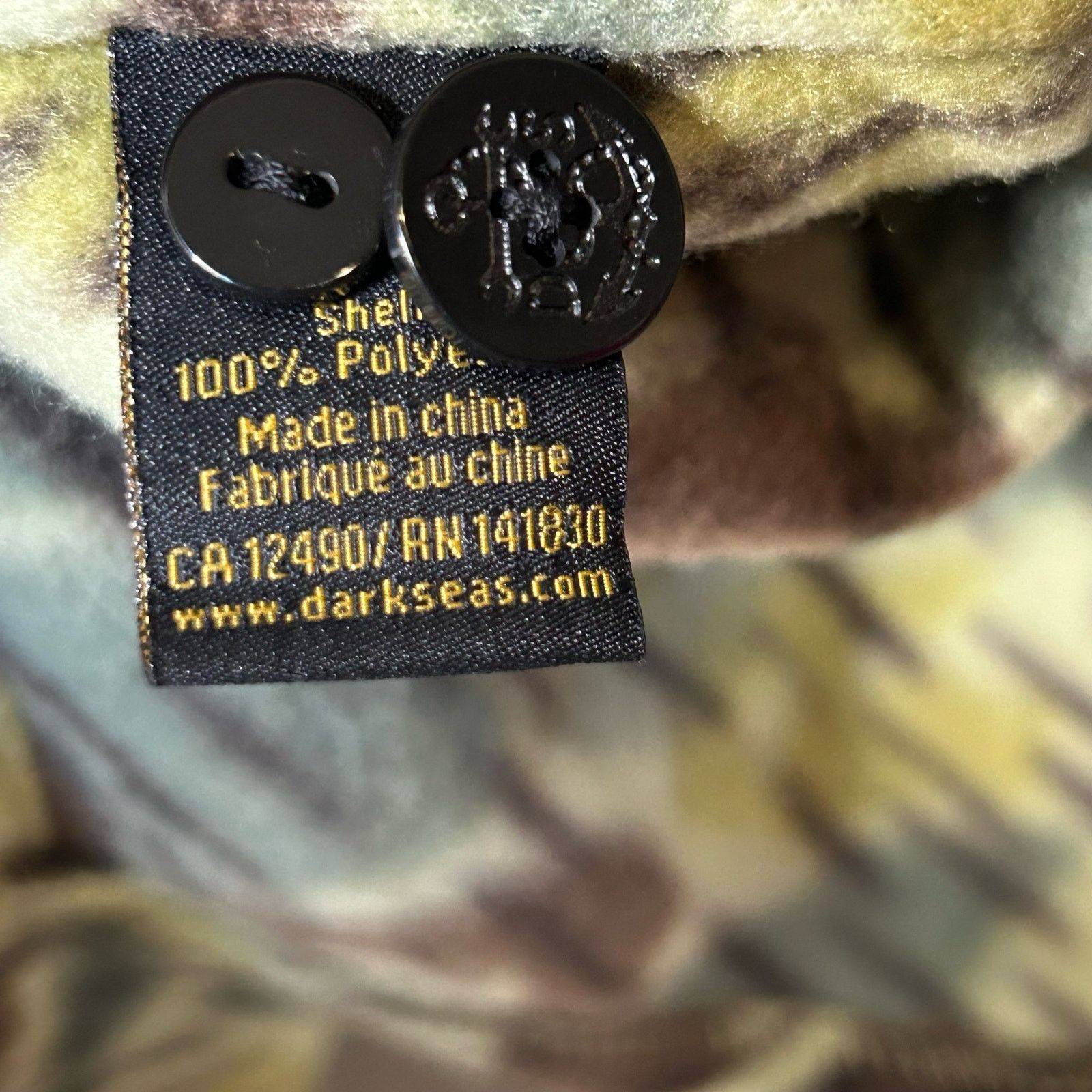 Urban Outfitters Dark Seas Mens Shirt Zulu Fleece Camo Outdoor Size XL Size US XL / EU 56 / 4 - 6 Thumbnail