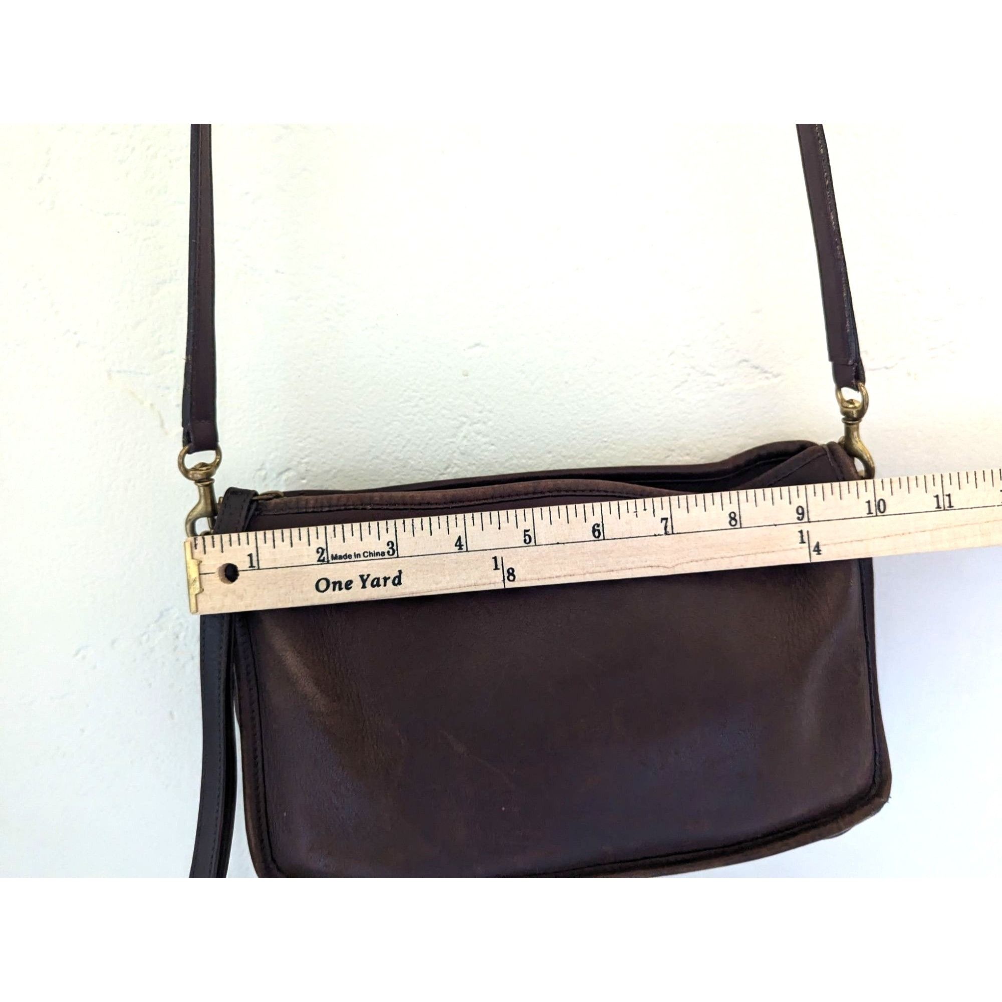Coach True Vintage Coach NYC Basic Bag Brown Leather Crossbody Han Size ONE SIZE - 17 Thumbnail