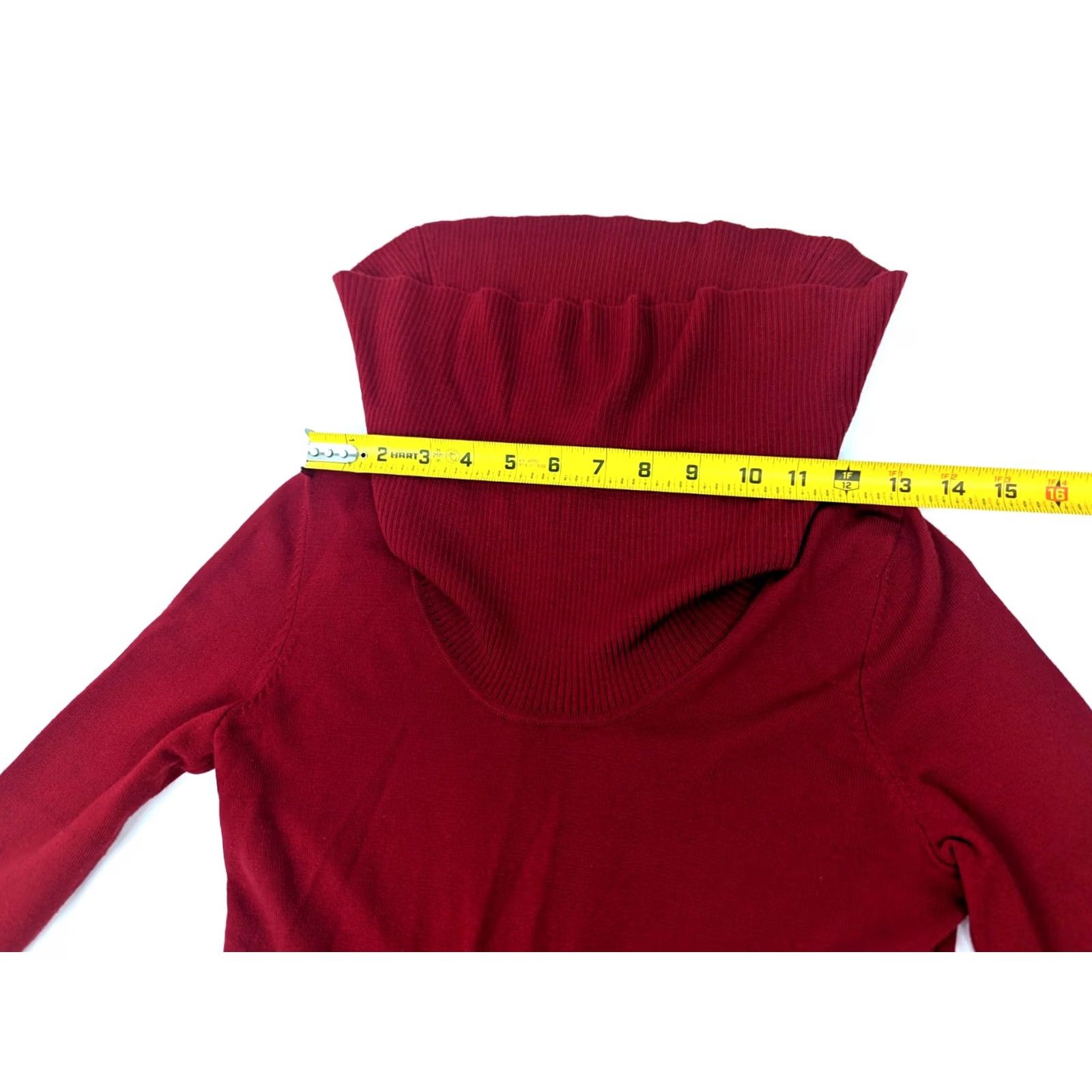 Talbots Talbots Merino Wool Turtleneck Sweater Dress Tunic Women S Petite Red Size S / US 4 / IT 40 - 6 Thumbnail
