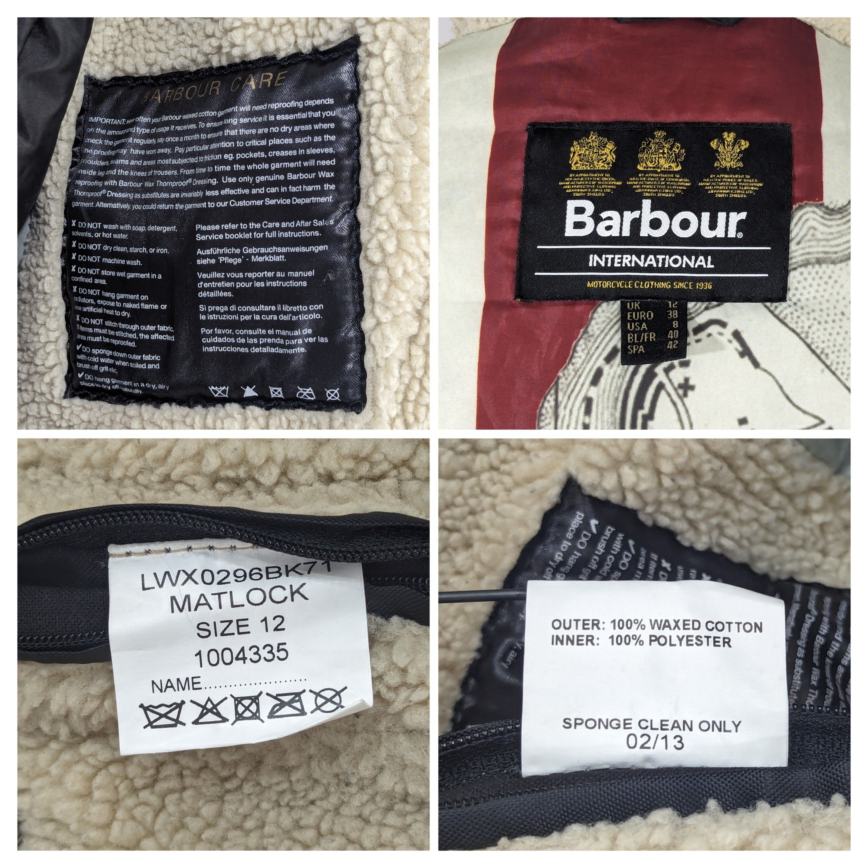 Barbour Barbour International Matlock Wax Jacket Motorcycle Clothing Size M / US 6-8 / IT 42-44 - 23 Thumbnail