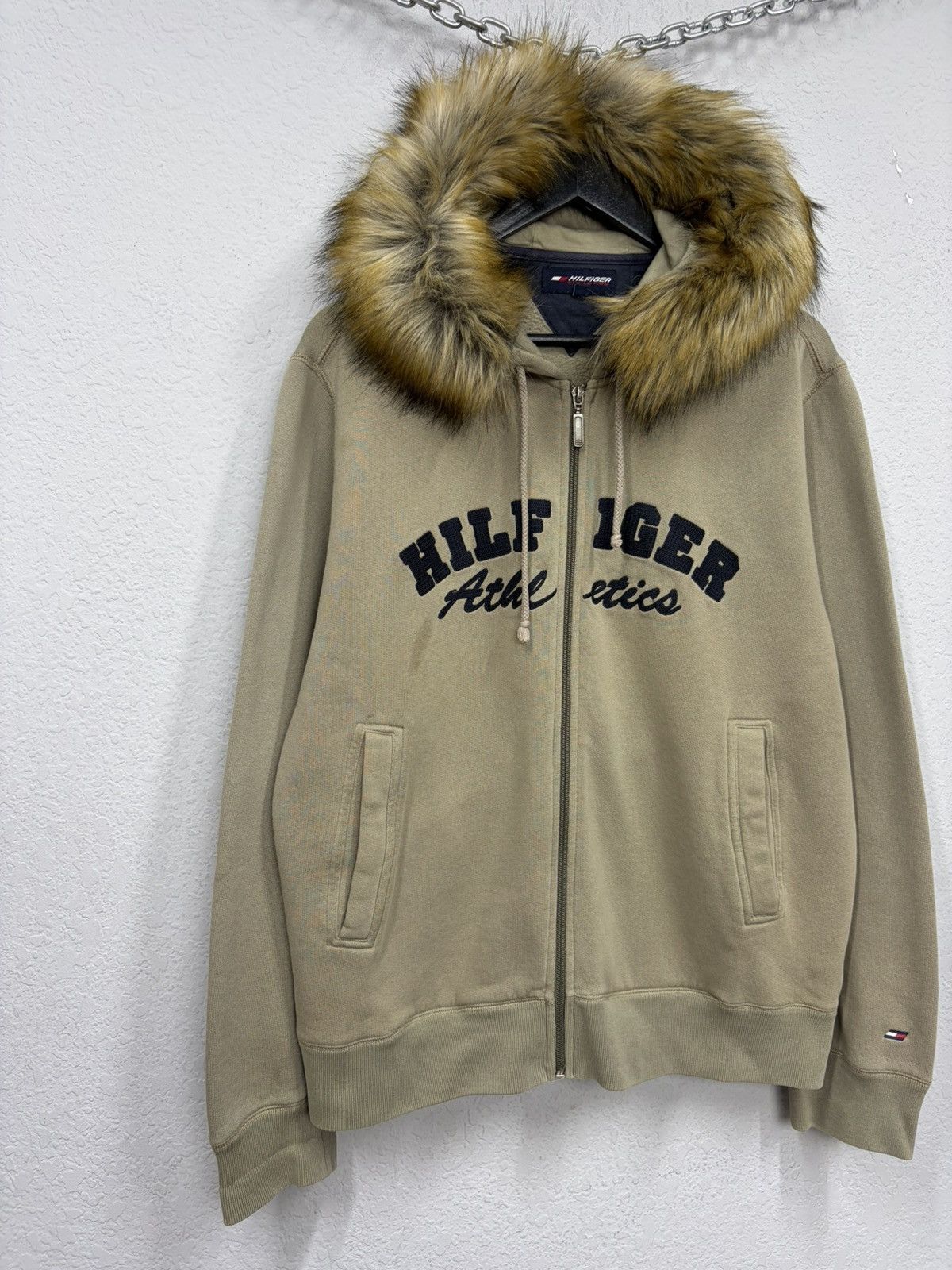 If Six Was Nine Tommy Hilfiger Fur Hood Zip Hoodie Y2K Archive Streetwear Size US M / EU 48-50 / 2 - 14 Thumbnail