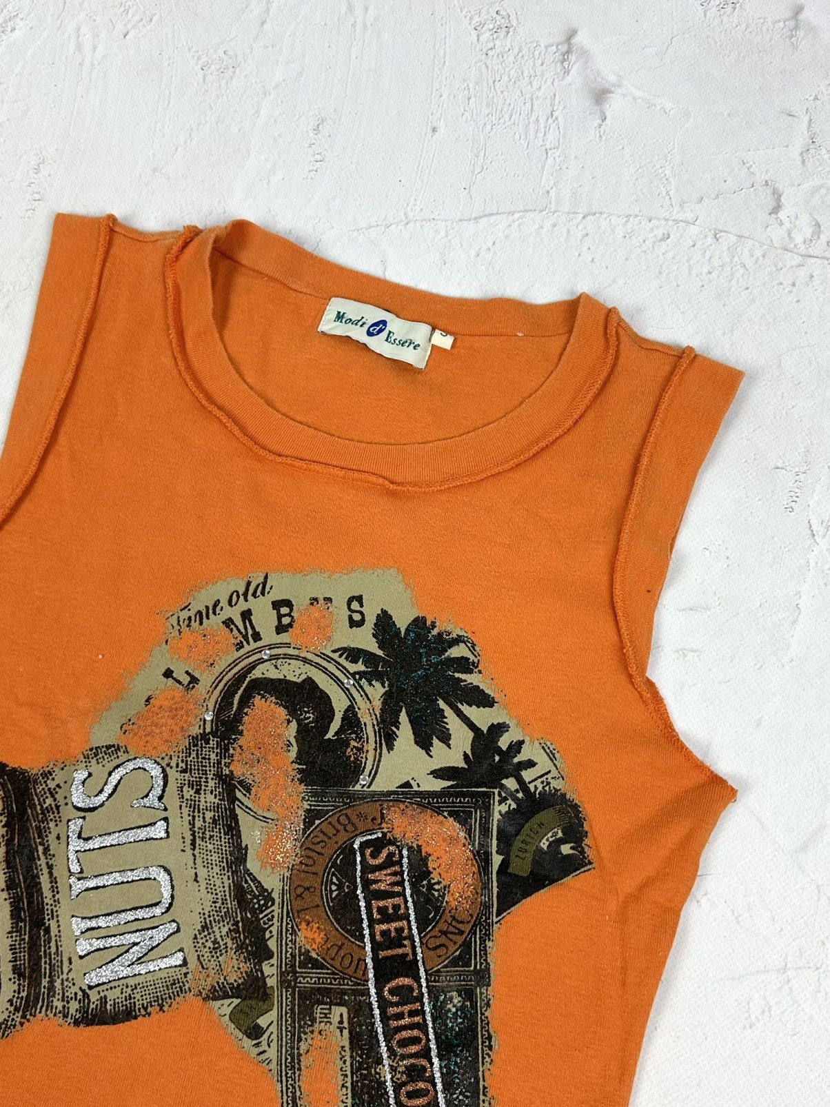 Other Vintage Printed Orange Top Size S / US 4 / IT 40 - 4 Thumbnail