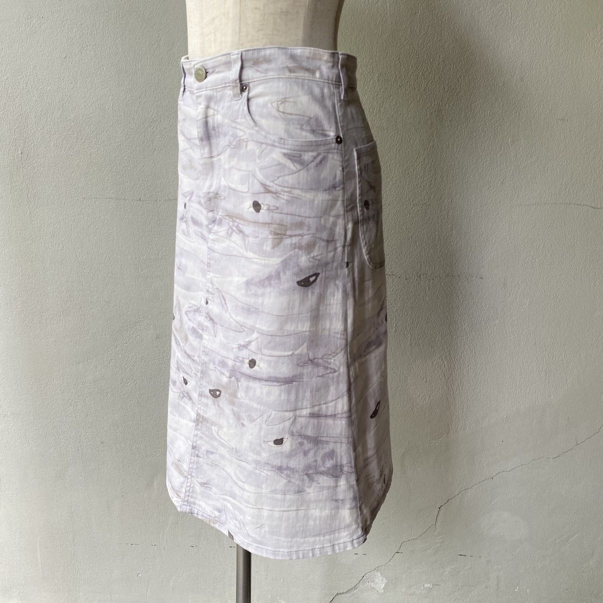 Tsumori Chisato TSUMORI CHISATO Shark Print Denim Skirt Size 28" / US 6 / IT 42 - 19 Thumbnail