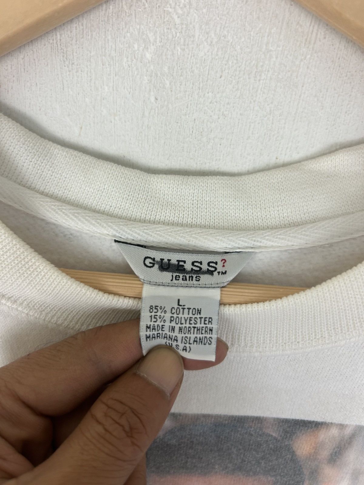 Guess × Vintage Vintage Guess Oscar De La Hoya Sweatshirt–90s Boxing Legend, Size US L / EU 52-54 / 3 - 7 Thumbnail