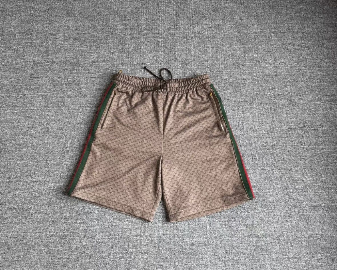 Gucci Red Green Striped Logo Shorts Size S-2506