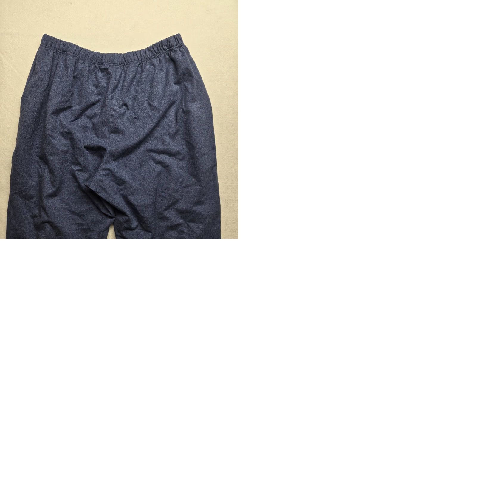 Vintage L.L. Bean Pants Solid Blue Straight Leg Pull On Pockets Lounge Cotton L Large Womens Size 36" / US 14 / IT 50 - 9 Thumbnail