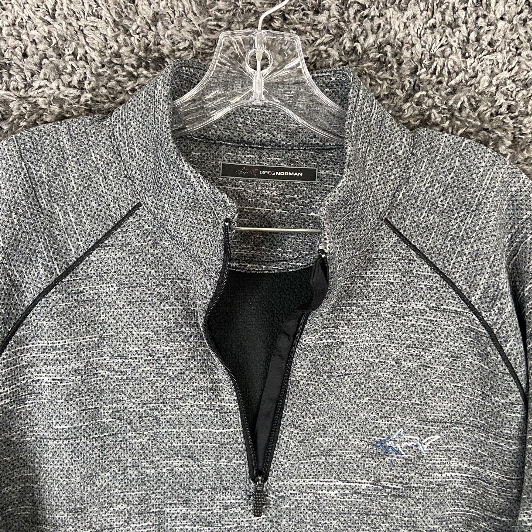Vintage GREG NORMAN 1/2 Crewneck Long Sleeve Shirt Adult Large Gray Activewear Mens Size US L / EU 52-54 / 3 - 5 Thumbnail