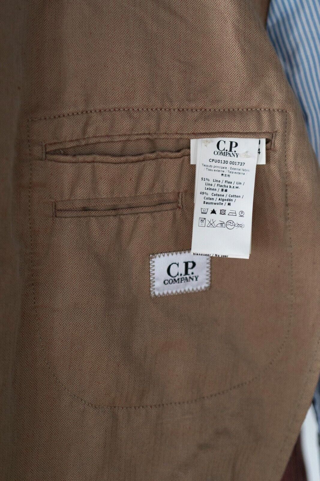 C.P. Company Vintage C.P. Company Tan Linen Blazer Sz. XL Size US XL / EU 56 / 4 - 10 Thumbnail