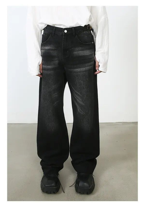 Japanese Brand Miyuki x Yumi Vintage washed loose jeans straight wide leg Size US 32 / EU 48 - 1 Thumbnail