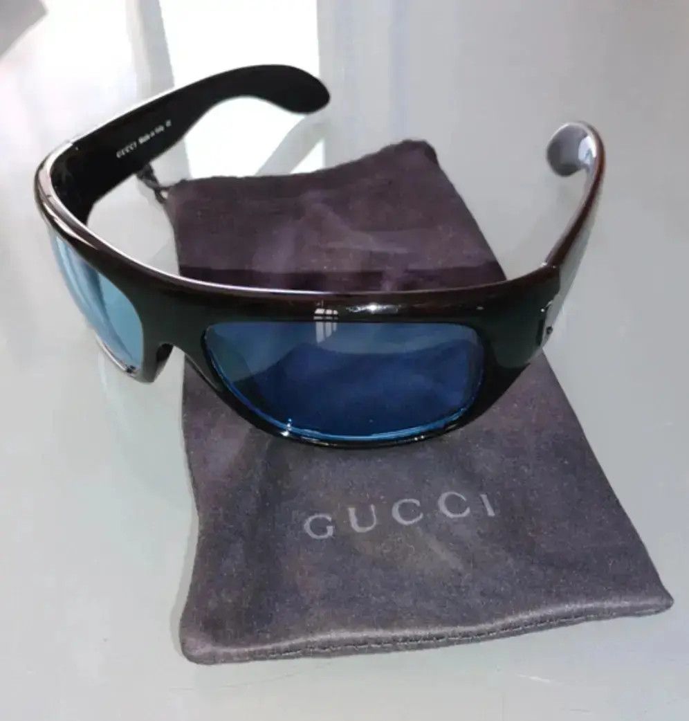 Gucci GUCCI Sunglasses Shield Rimless Wrap Ski Mask Tom Ford Era Size ONE SIZE - 1 Thumbnail