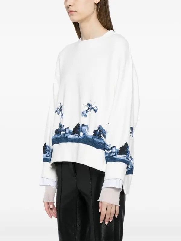 Undercover Undercover - AW/24 Graphic Print Layered Sweatshirt Size XS / US 0-2 / IT 36-38 - 11 Thumbnail