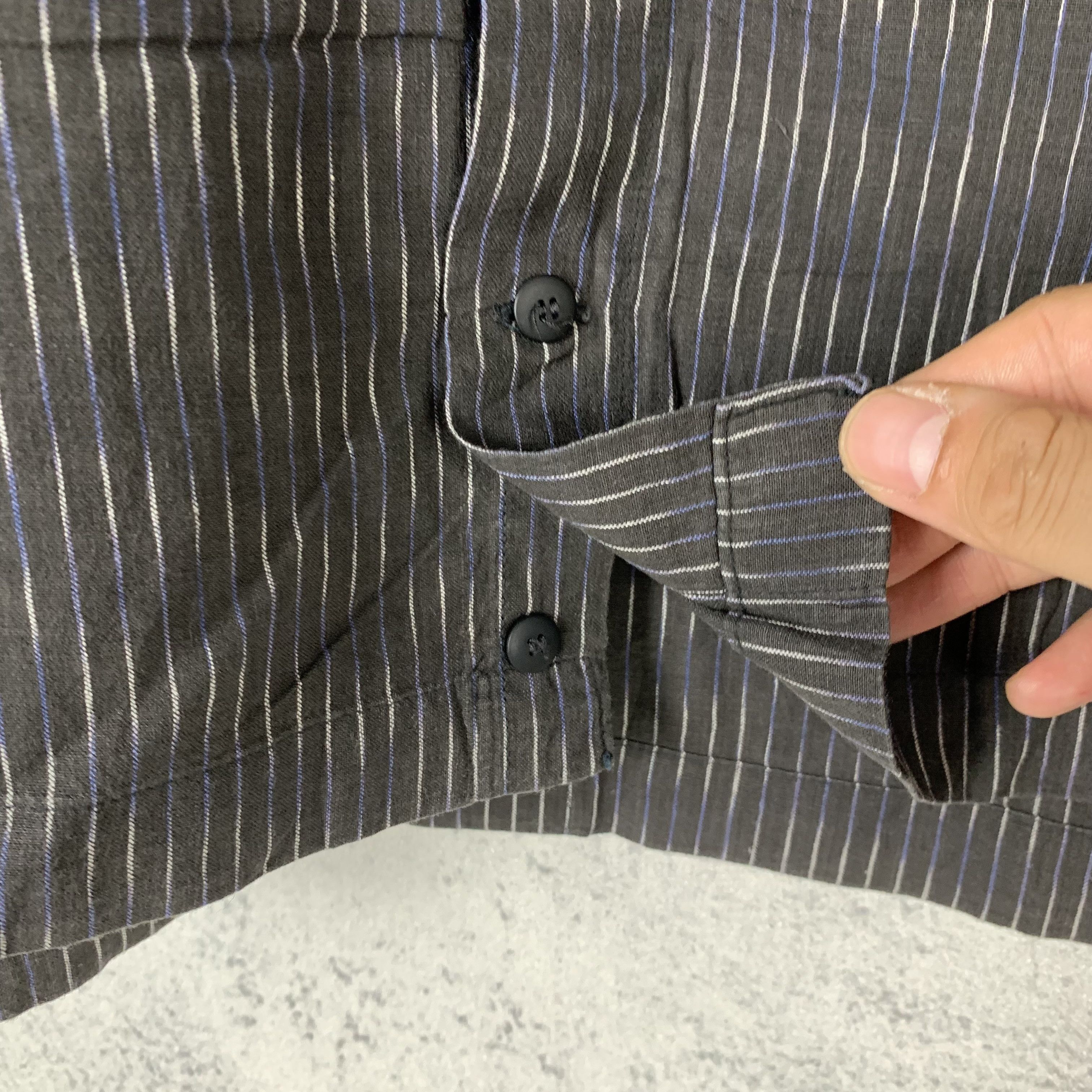 Issey Miyake Issey Miyake Striped Shanghai Shirt Size US M / EU 48-50 / 2 - 6 Thumbnail