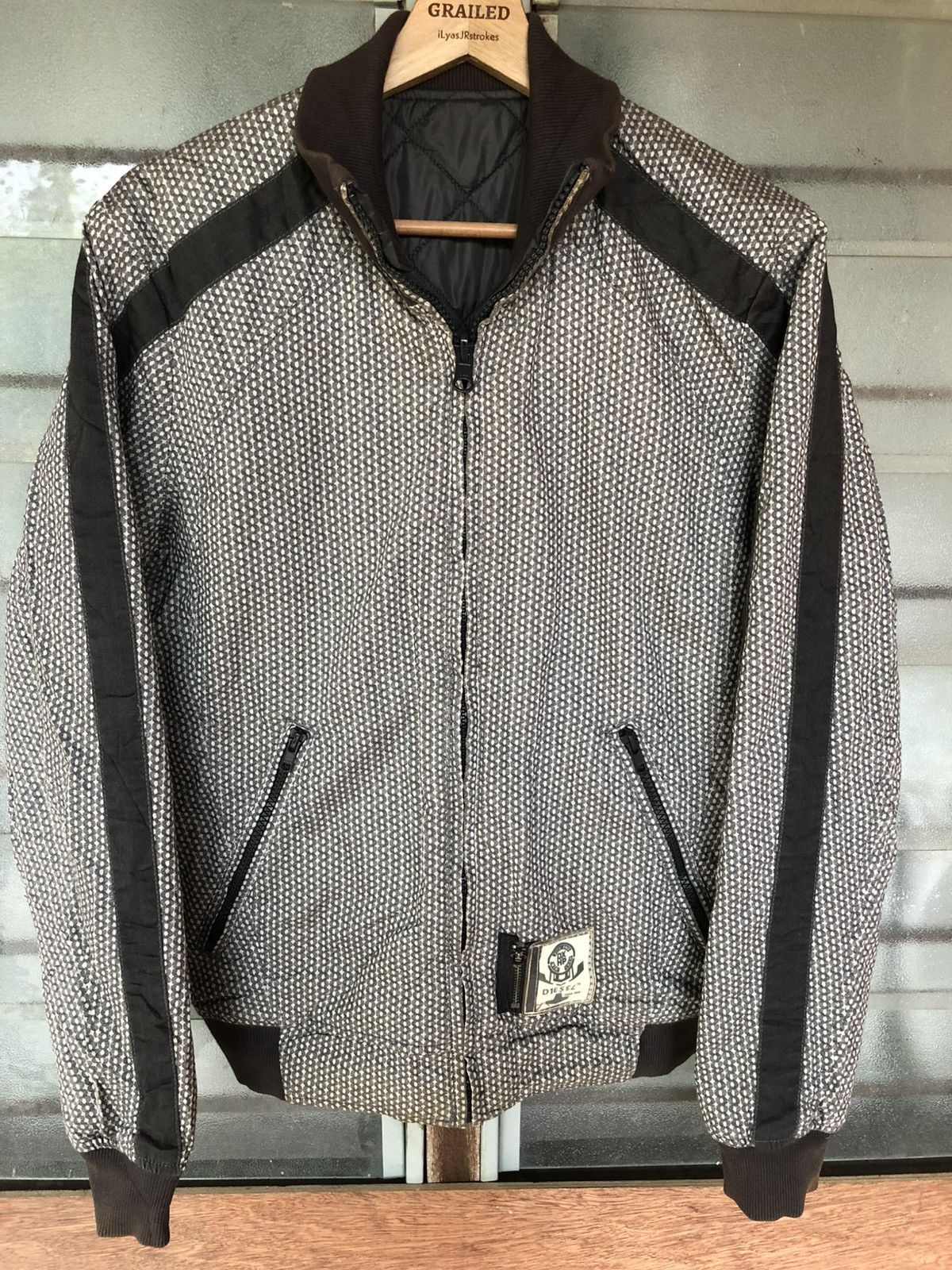 Diesel Vintage Diesel Houndstooth Embroidered Denim Jacket Size US S / EU 44-46 / 1 - 3 Thumbnail