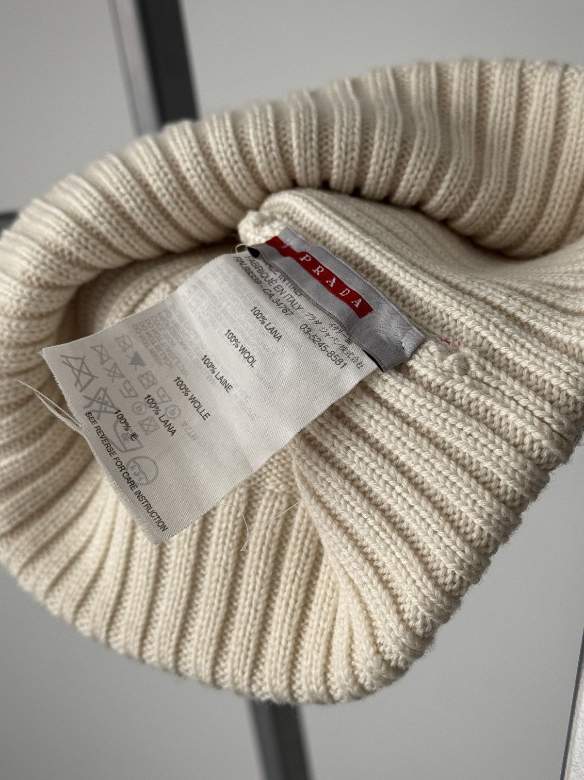 Prada Vintage 2000s Prada Sport Wool Beanie Hat Size ONE SIZE - 7 Thumbnail